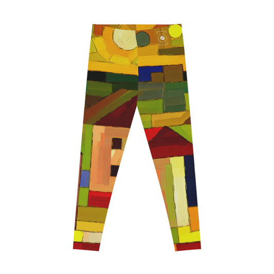 "Adobes de terre aux teintes de Hundertwasser" - Collants unisexes