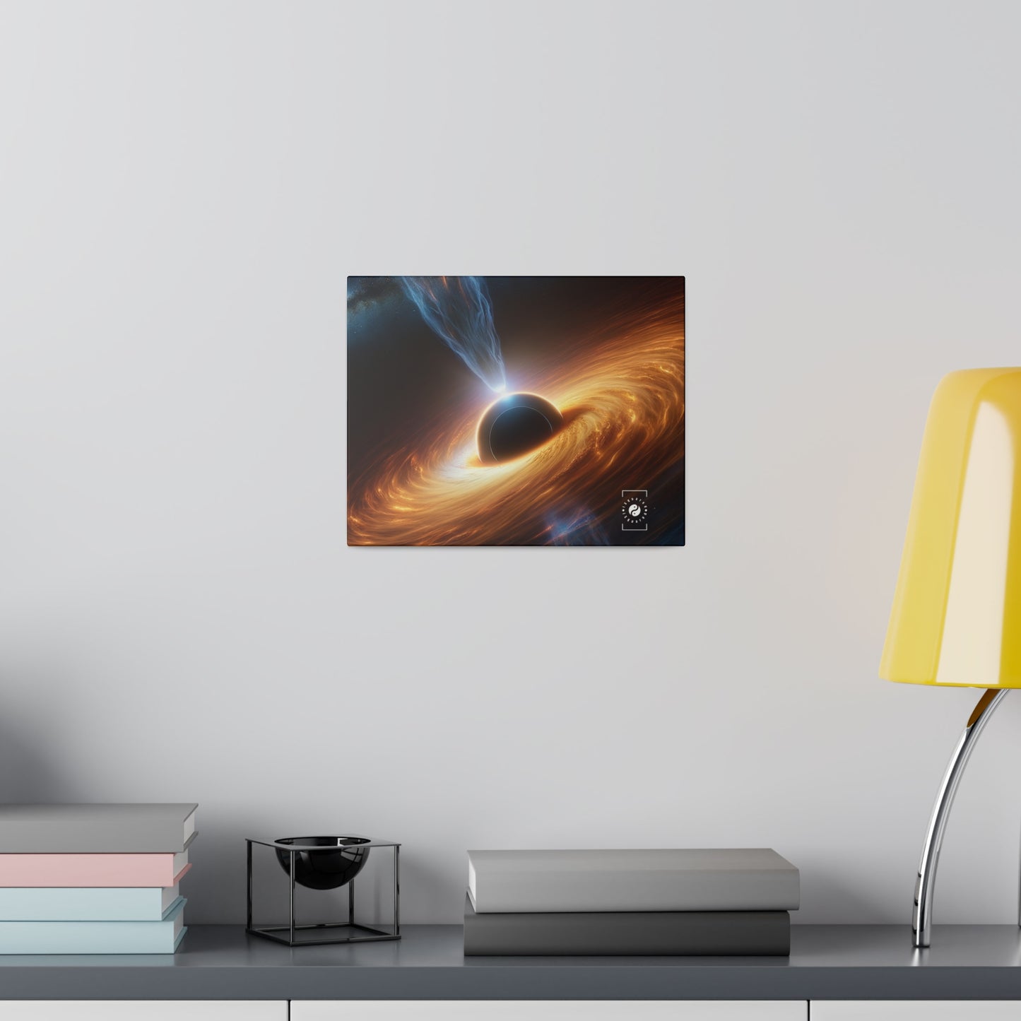 "Discs of Illumination: Black Hole Reverie" - Art Print Canvas