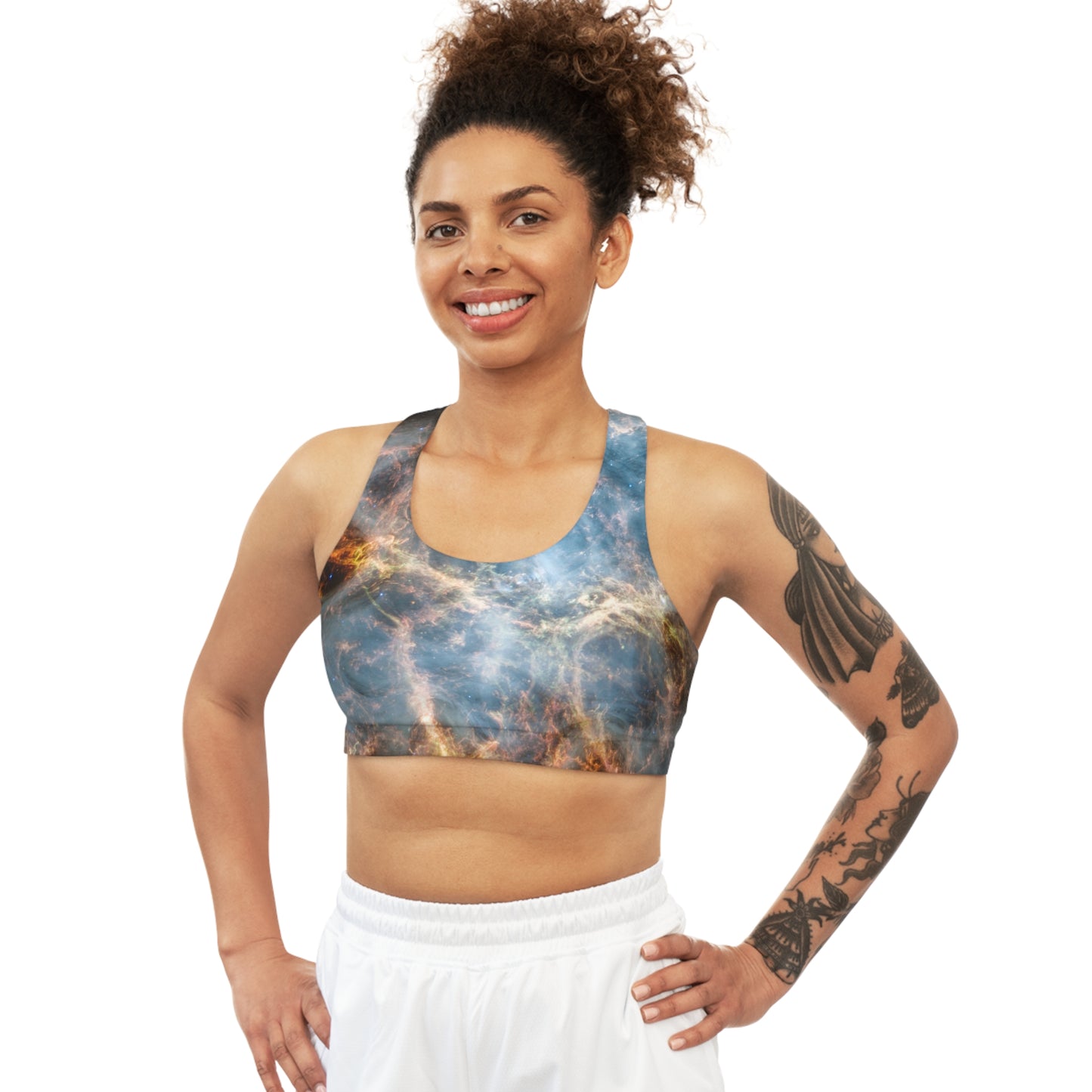 Crab Nebula (NIRCam and MIRI Image) - Seamless Sports Bra