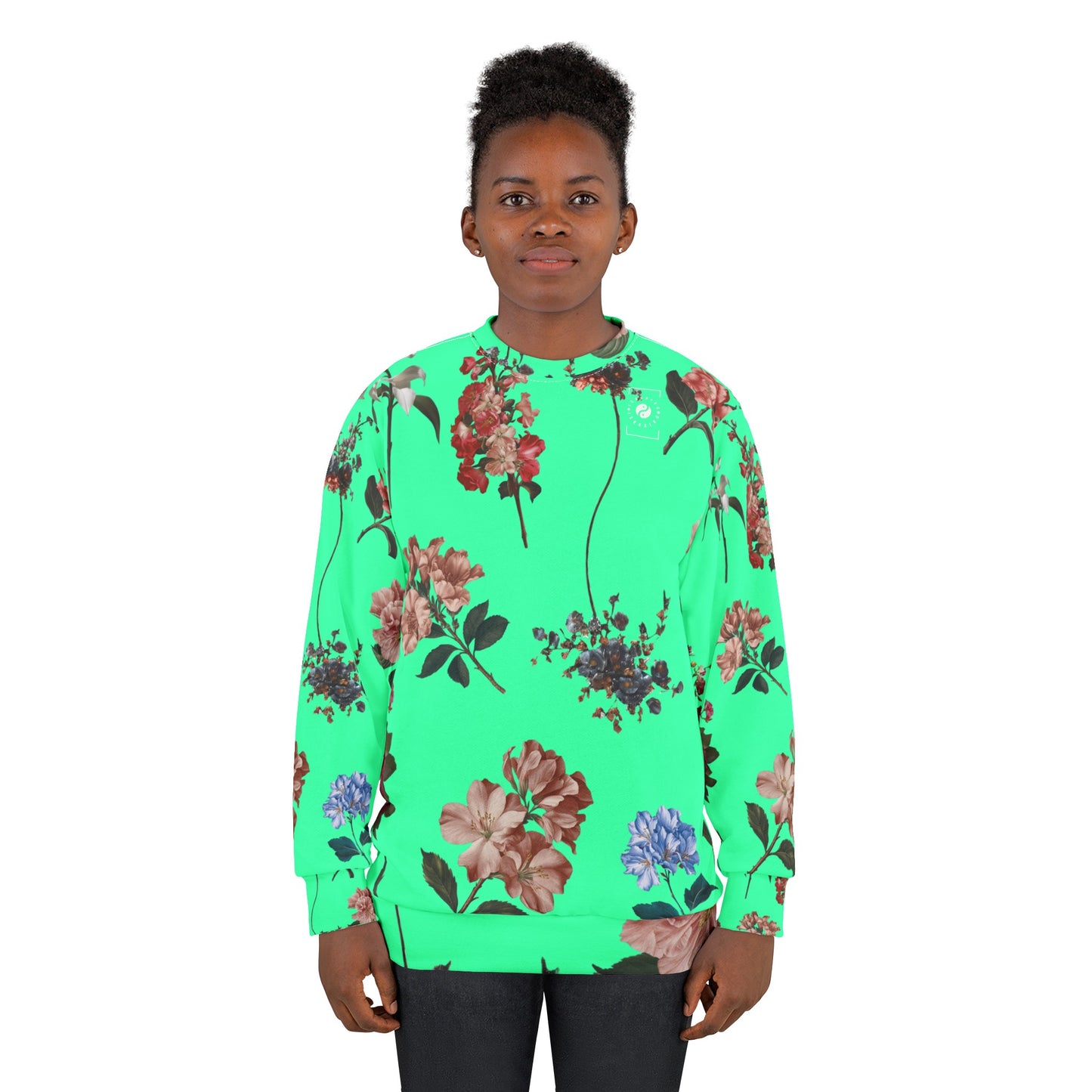 Botanicals on Turquoise - Unisex Sweatshirt