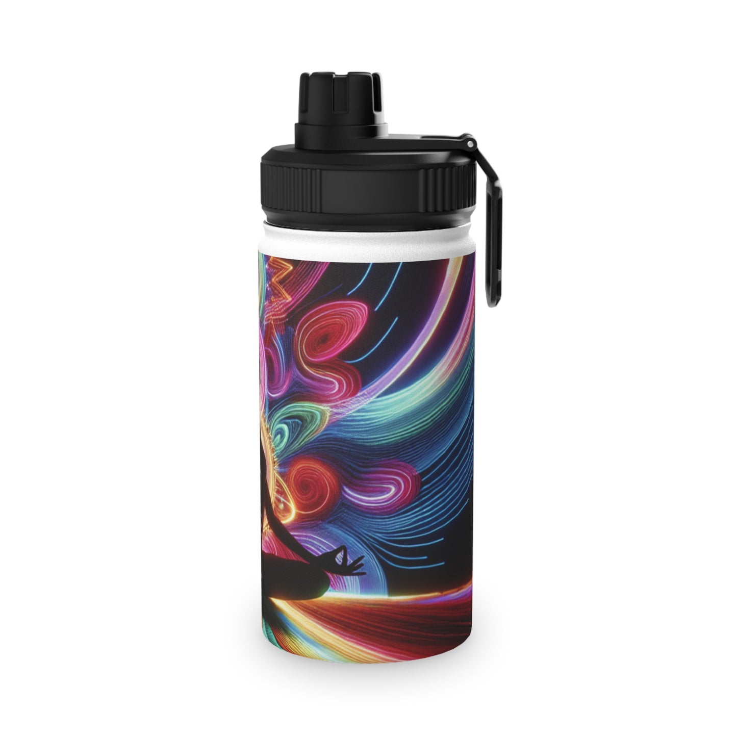 "Neon Zenith: Chromatic Balance" - Sports Water Bottle