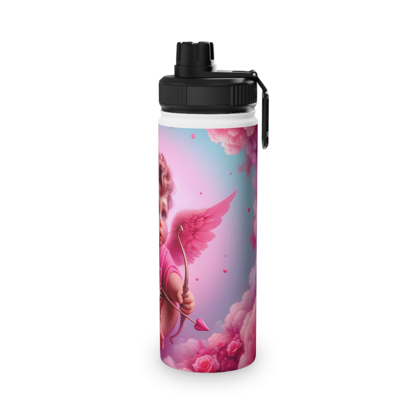 "Bold Blush: A Cupid's Love Affair" - Sports Water Bottle