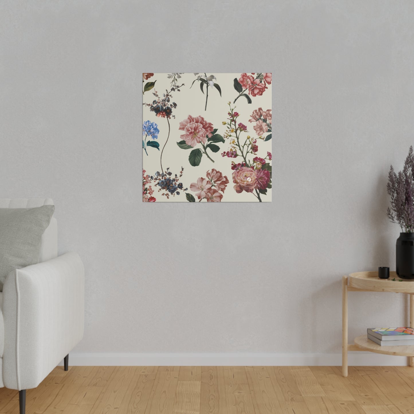 Botanicals on Beige - Art Print Canvas