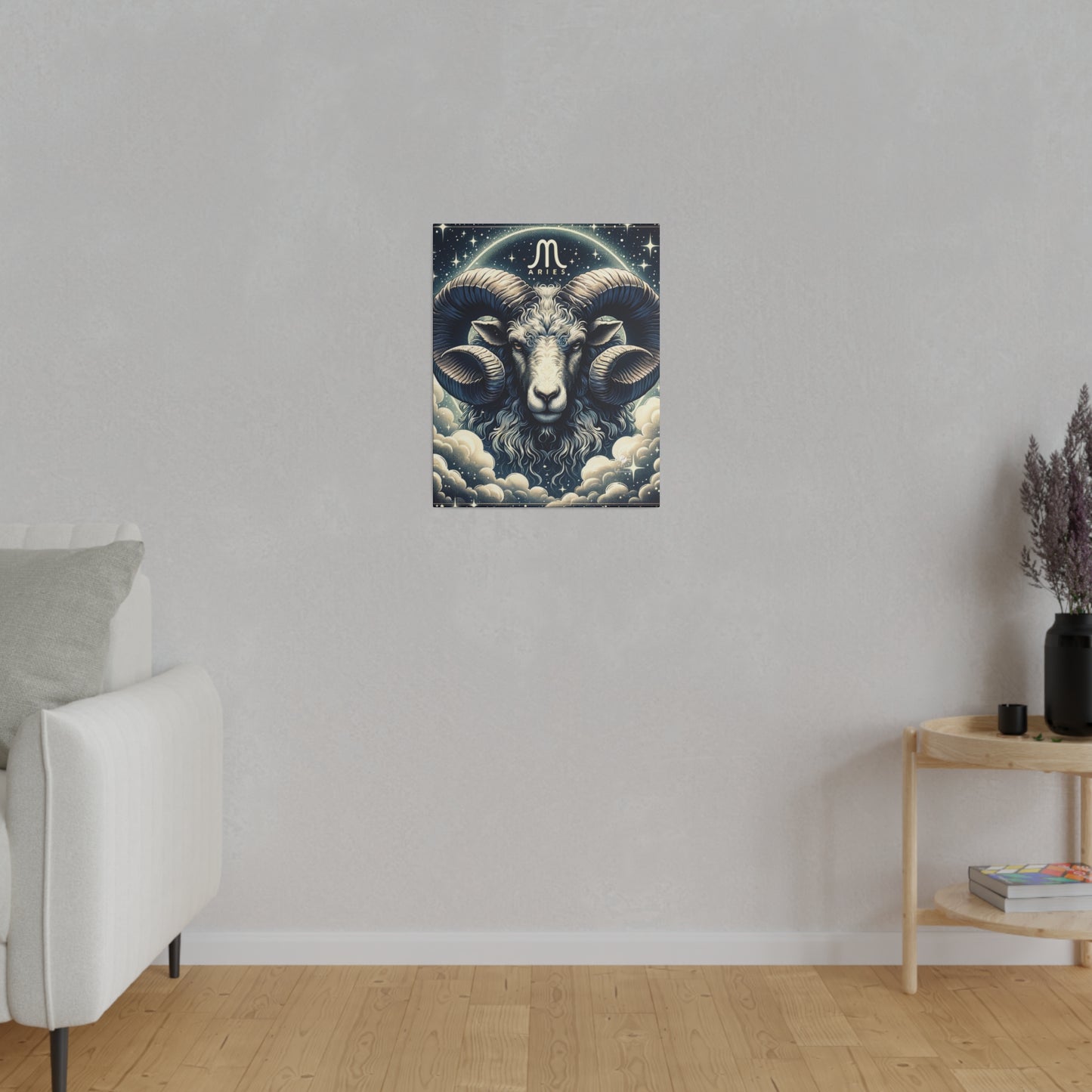 "Celestial Ram Ascendant" - Art Print Canvas