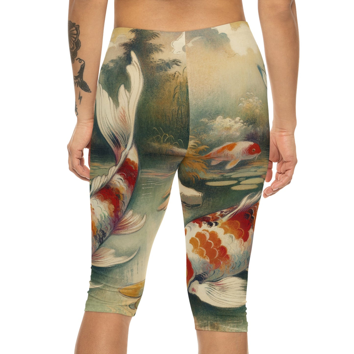 Koi Lily Pond - Capri Shorts