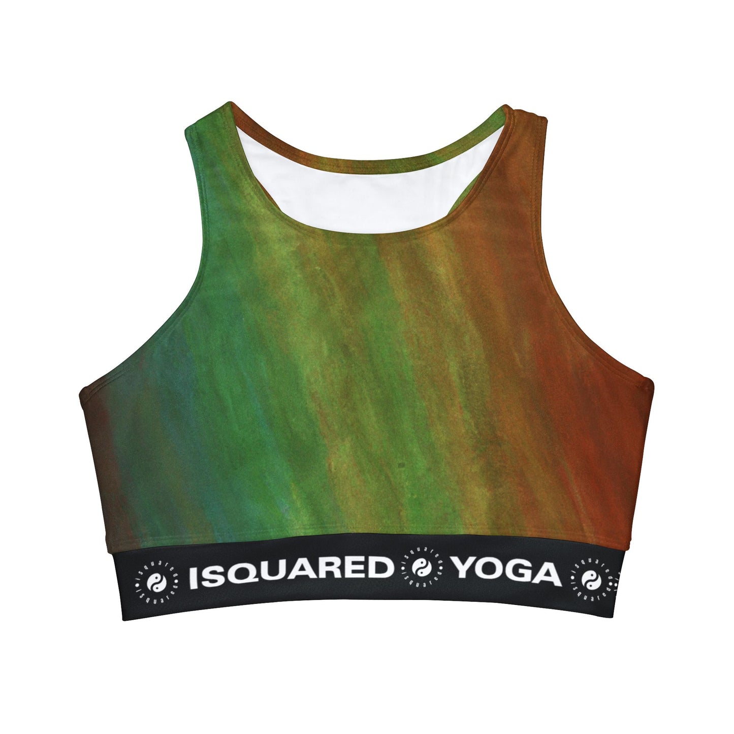 Subtle Rainbow Mood - High Neck Crop Top