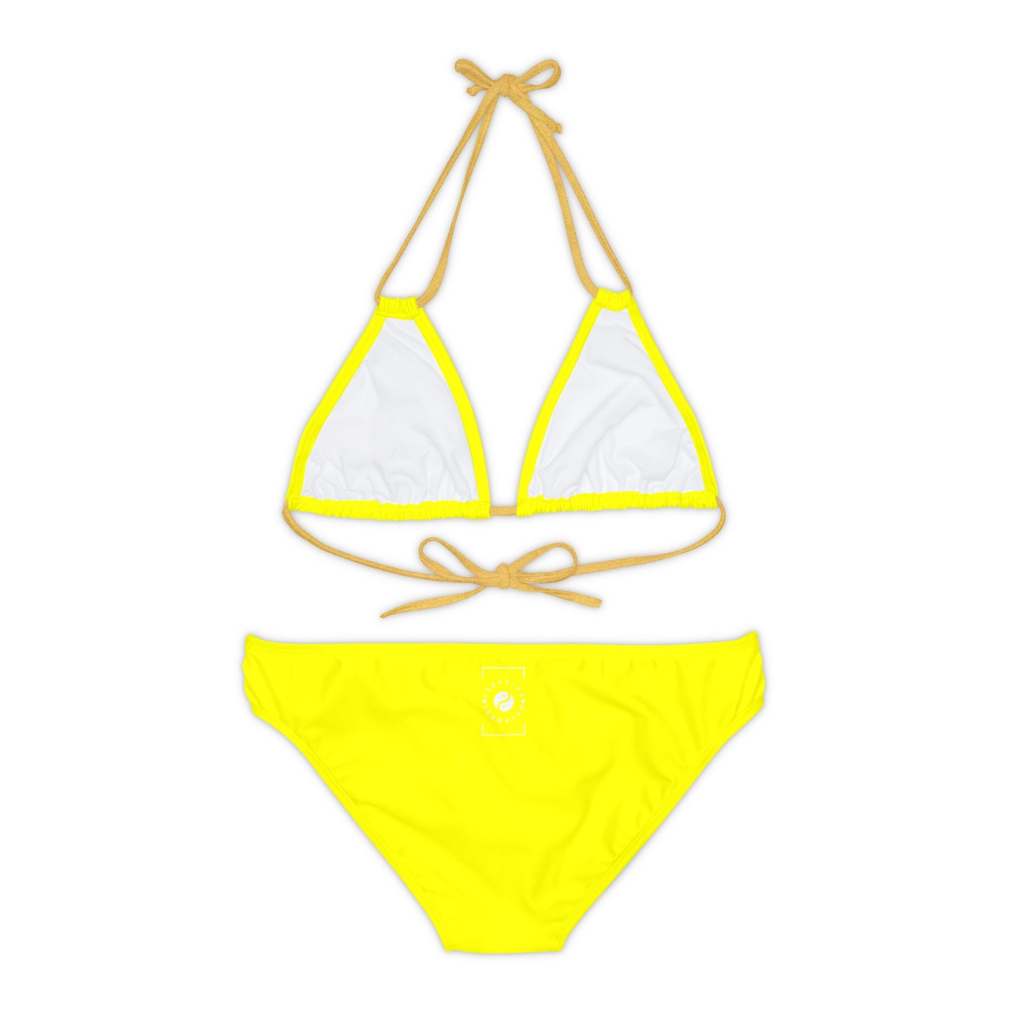 Neon Yellow FFFF00 - Lace-up Bikini Set