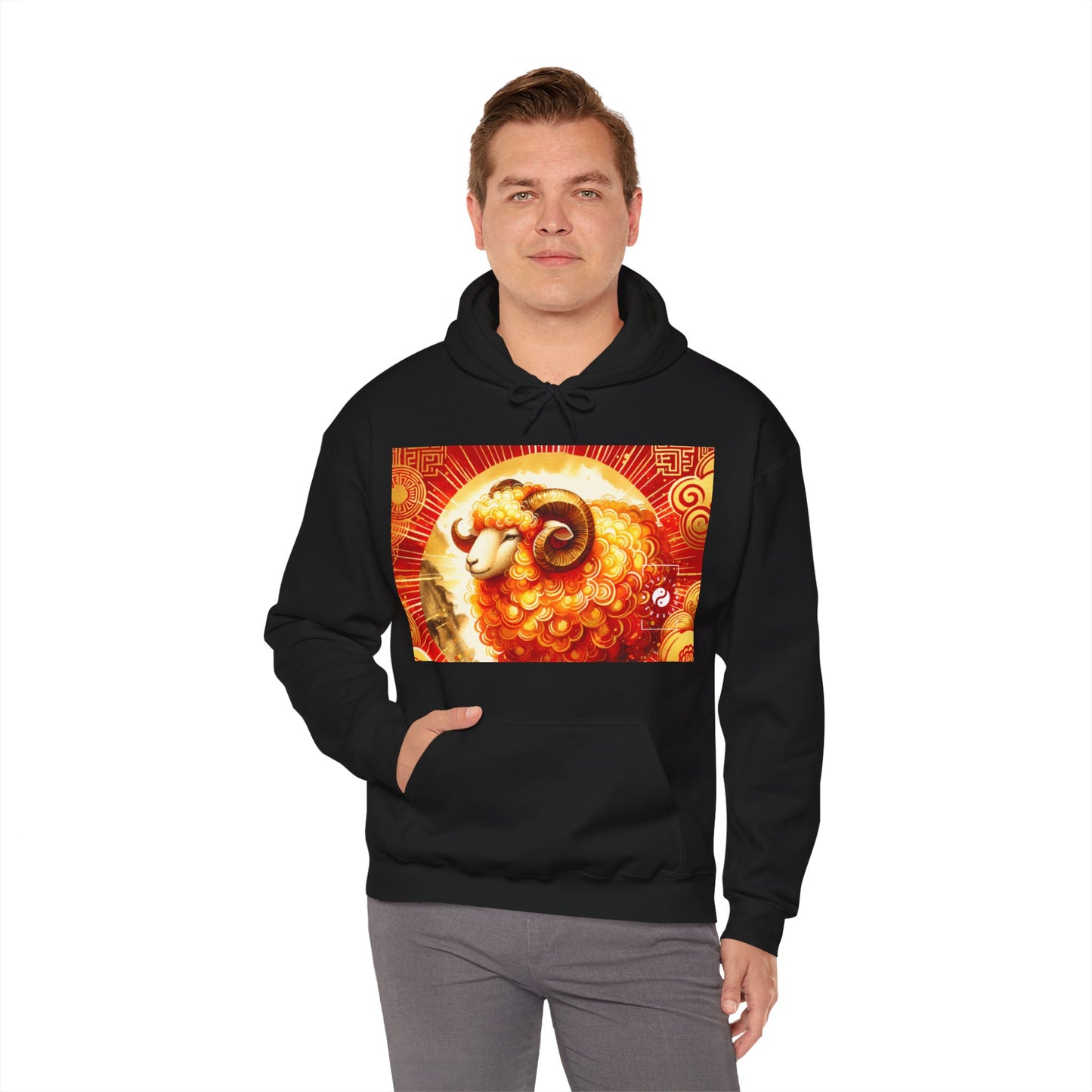 "Auspicious Gold of Divine Ewe: A Lunar New Year Revelry" - Hoodie