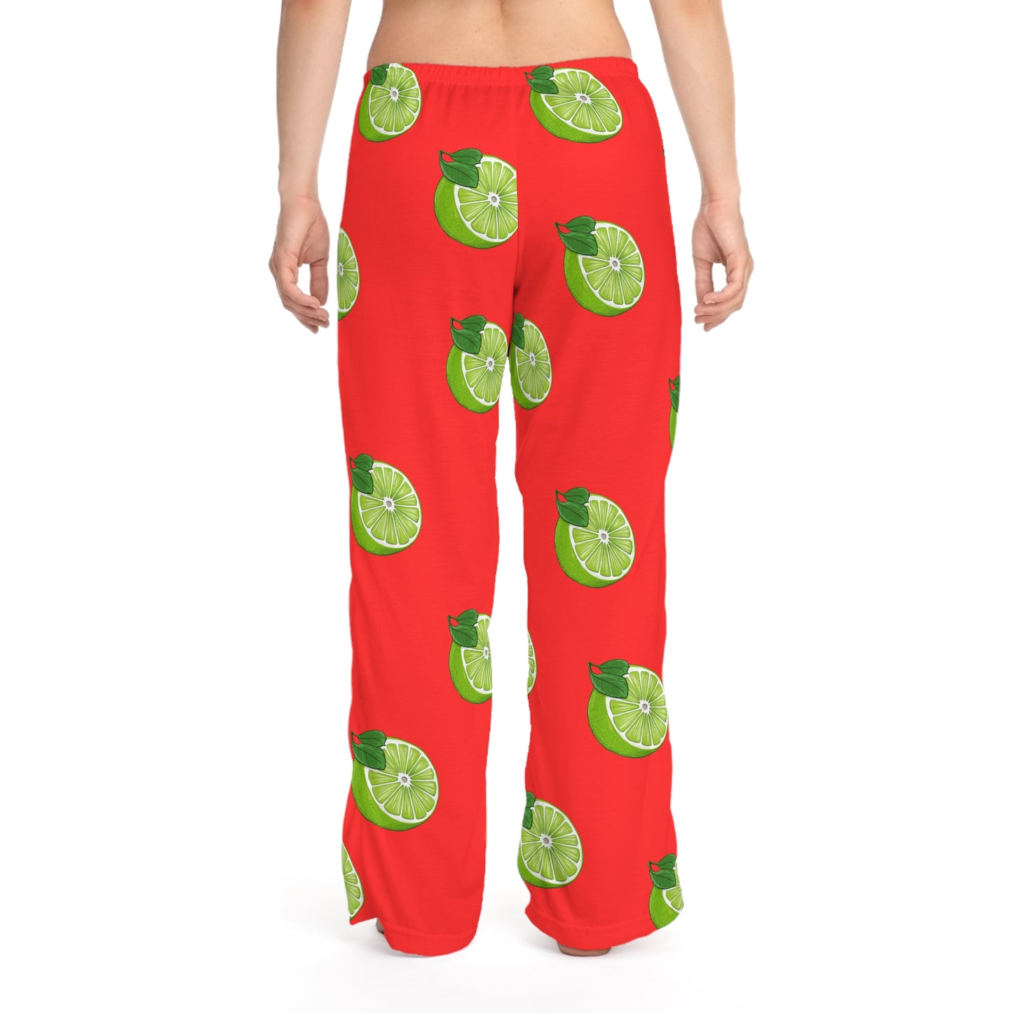 #FF3131 Bright Orange + Lime - Women lounge pants