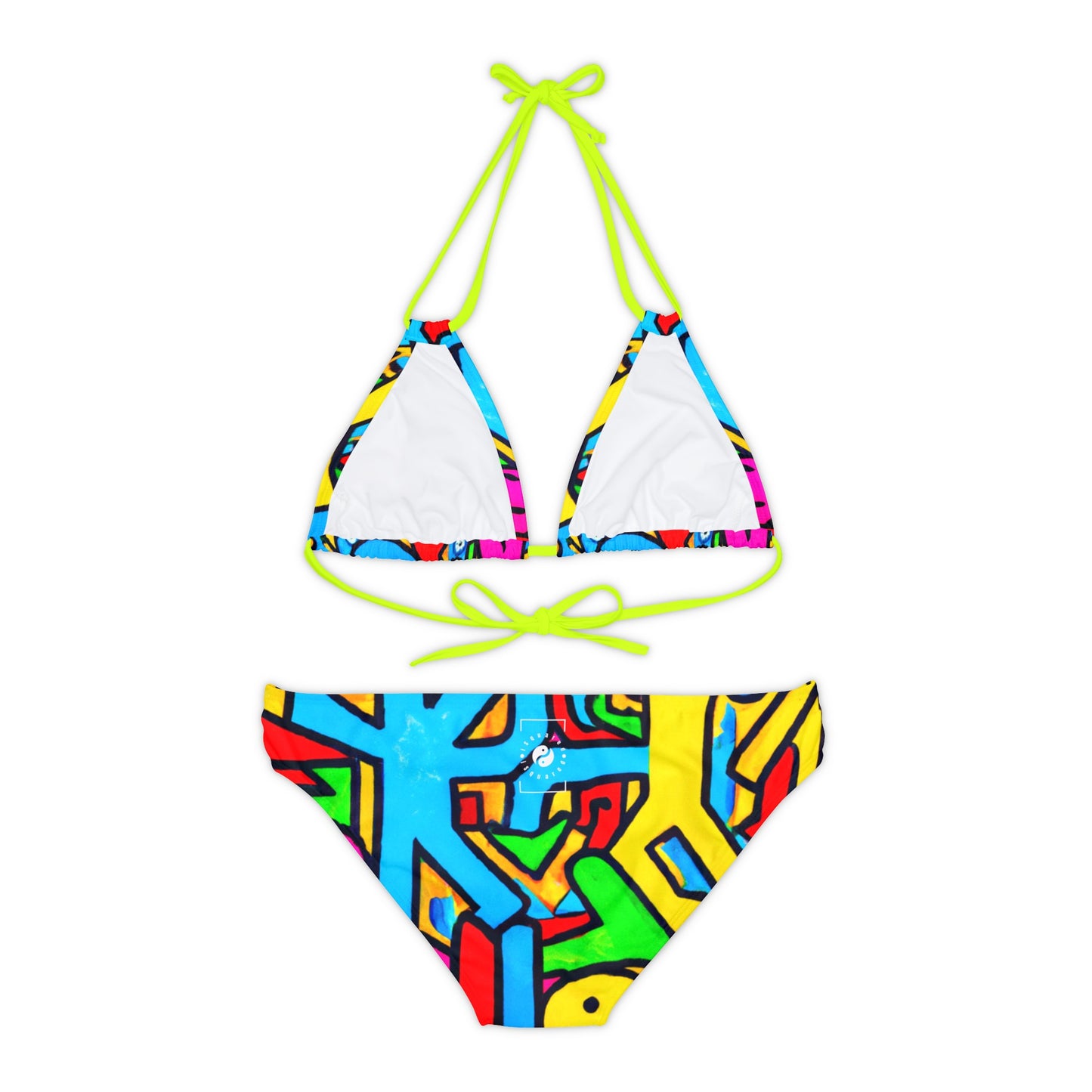 symbols of happiness - Lace-up Bikini Set