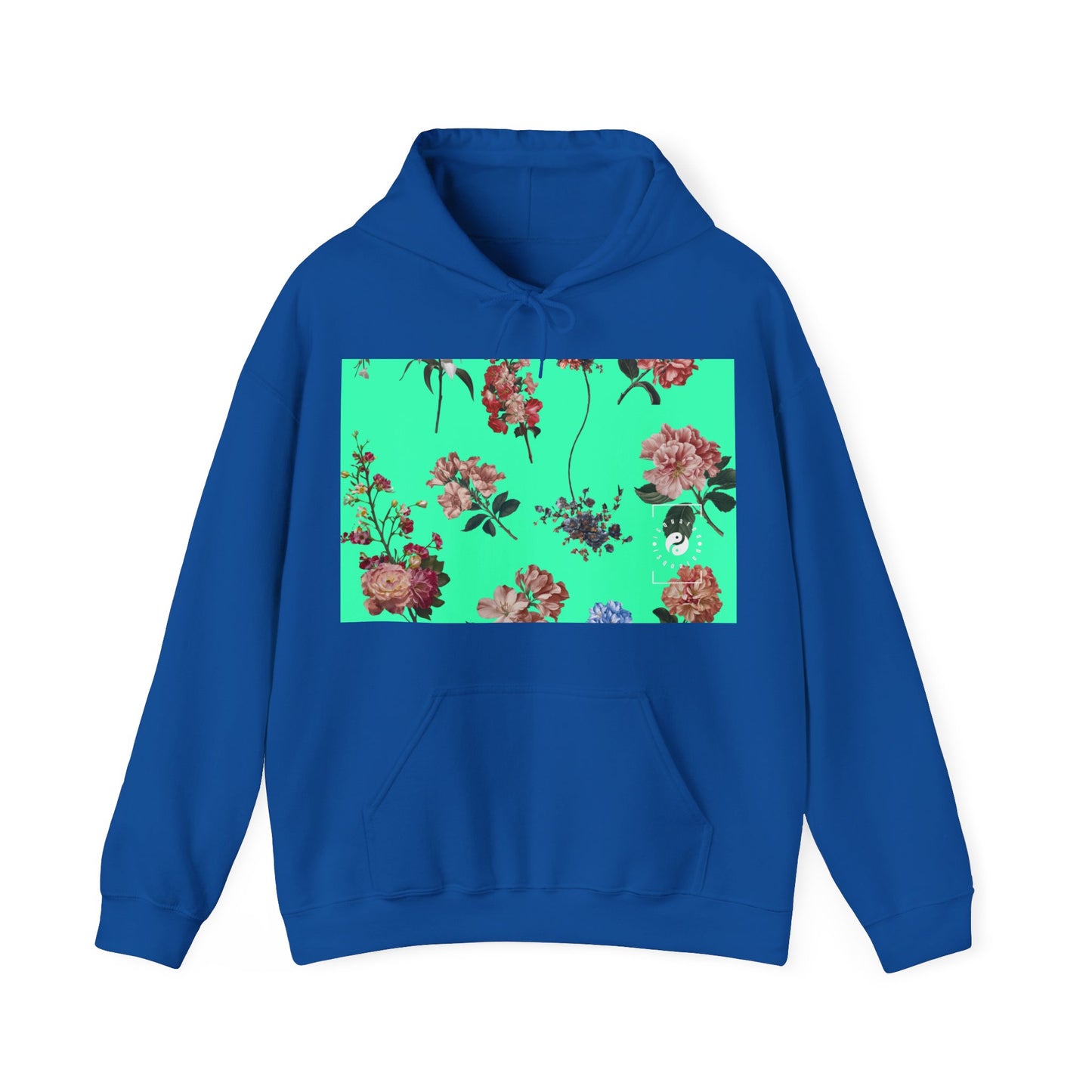 Botanicals on Turquoise - Hoodie