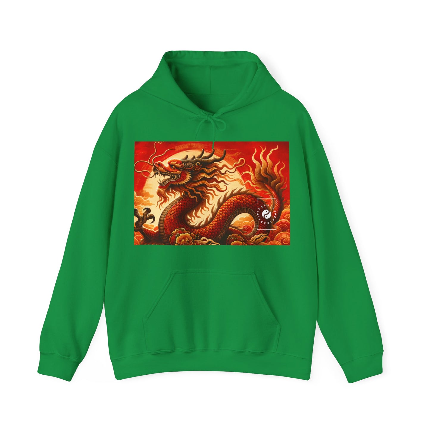 "La danse du dragon doré dans le crépuscule cramoisi" - Sweat à capuche