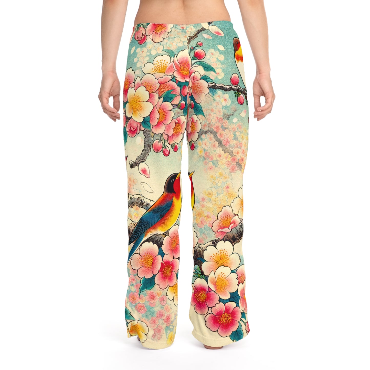 "Verdant Whispers: Sakura Chirping" - Women lounge pants