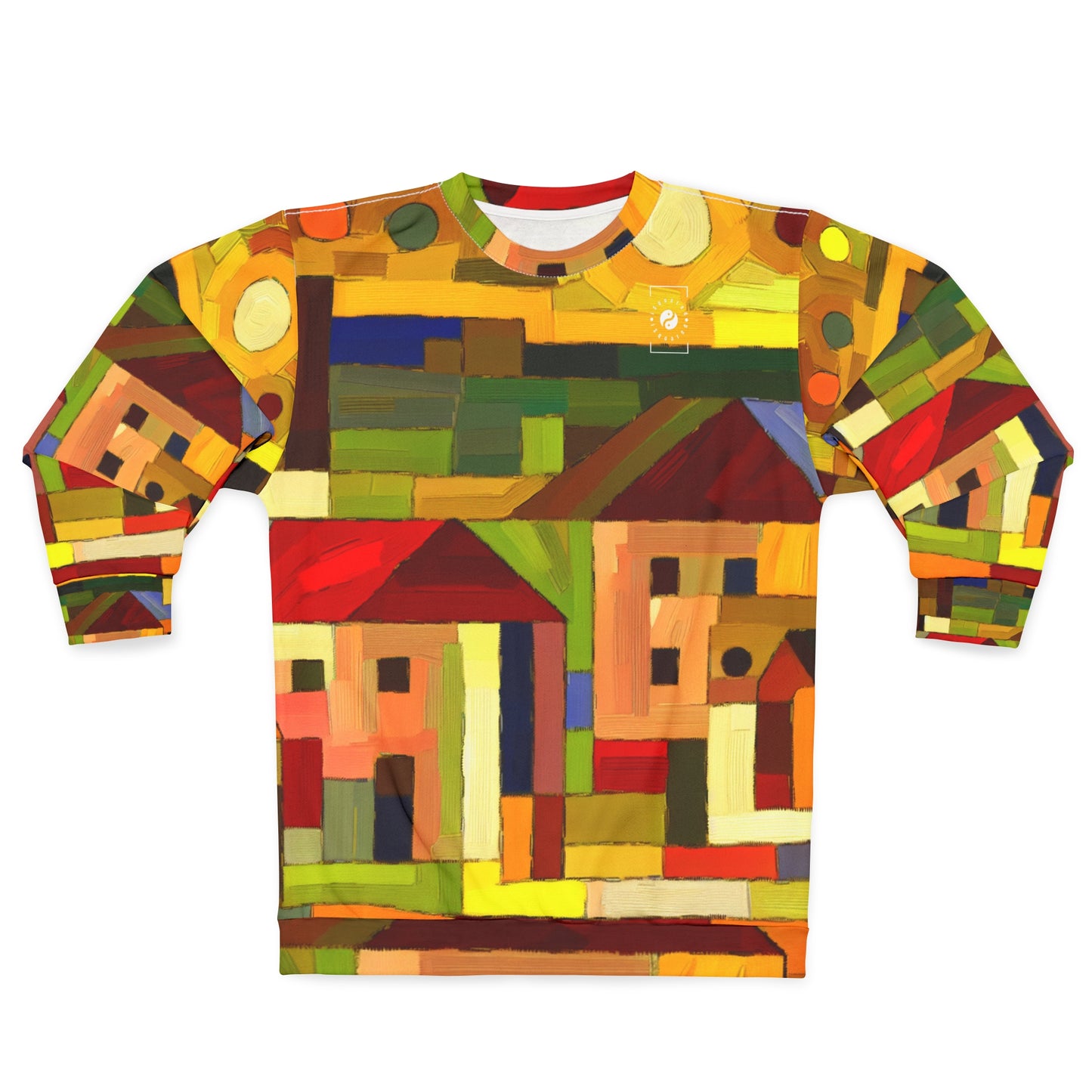 "Earthen Adobes in Hues of Hundertwasser" - Unisex Sweatshirt