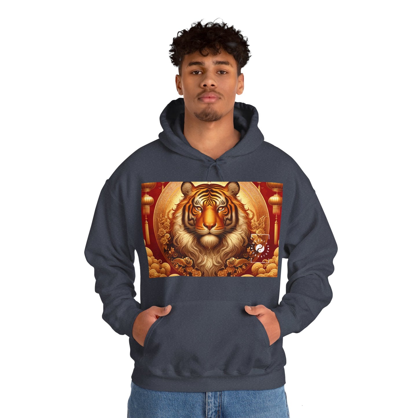 "Golden Majesty: Ascension of the Lunar Tiger" - Hoodie