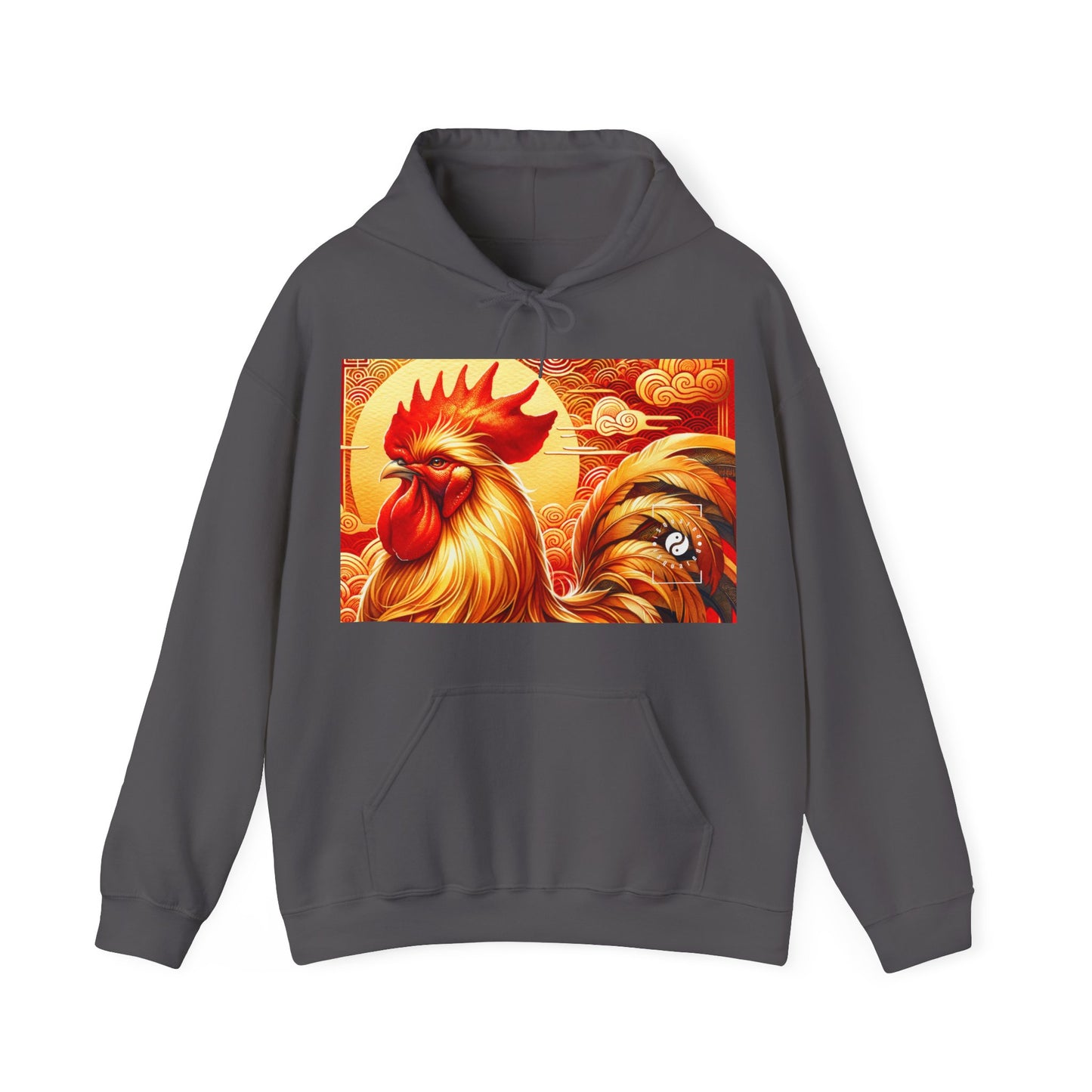 "Crimson Dawn: The Golden Rooster's Rebirth" - Hoodie