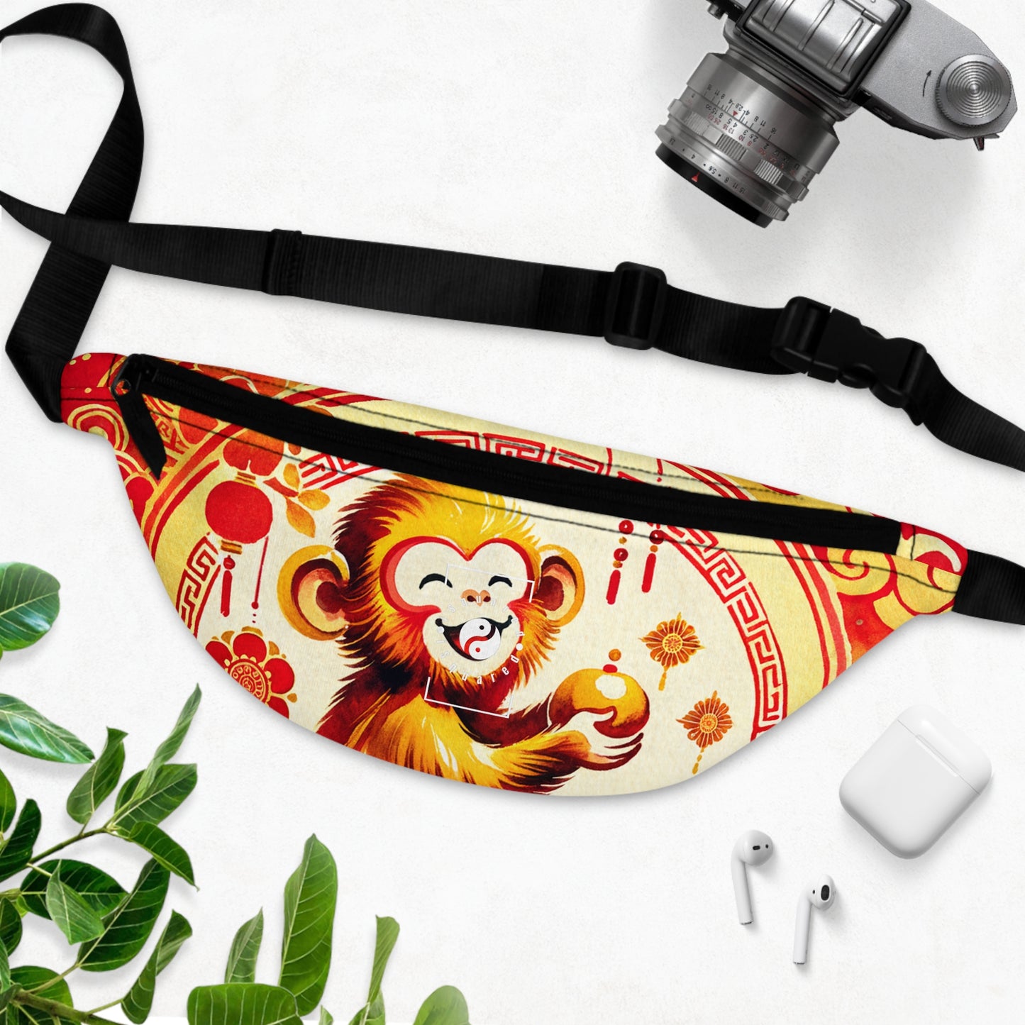 "Golden Simian Serenity in Scarlet Radiance" - Fanny Pack