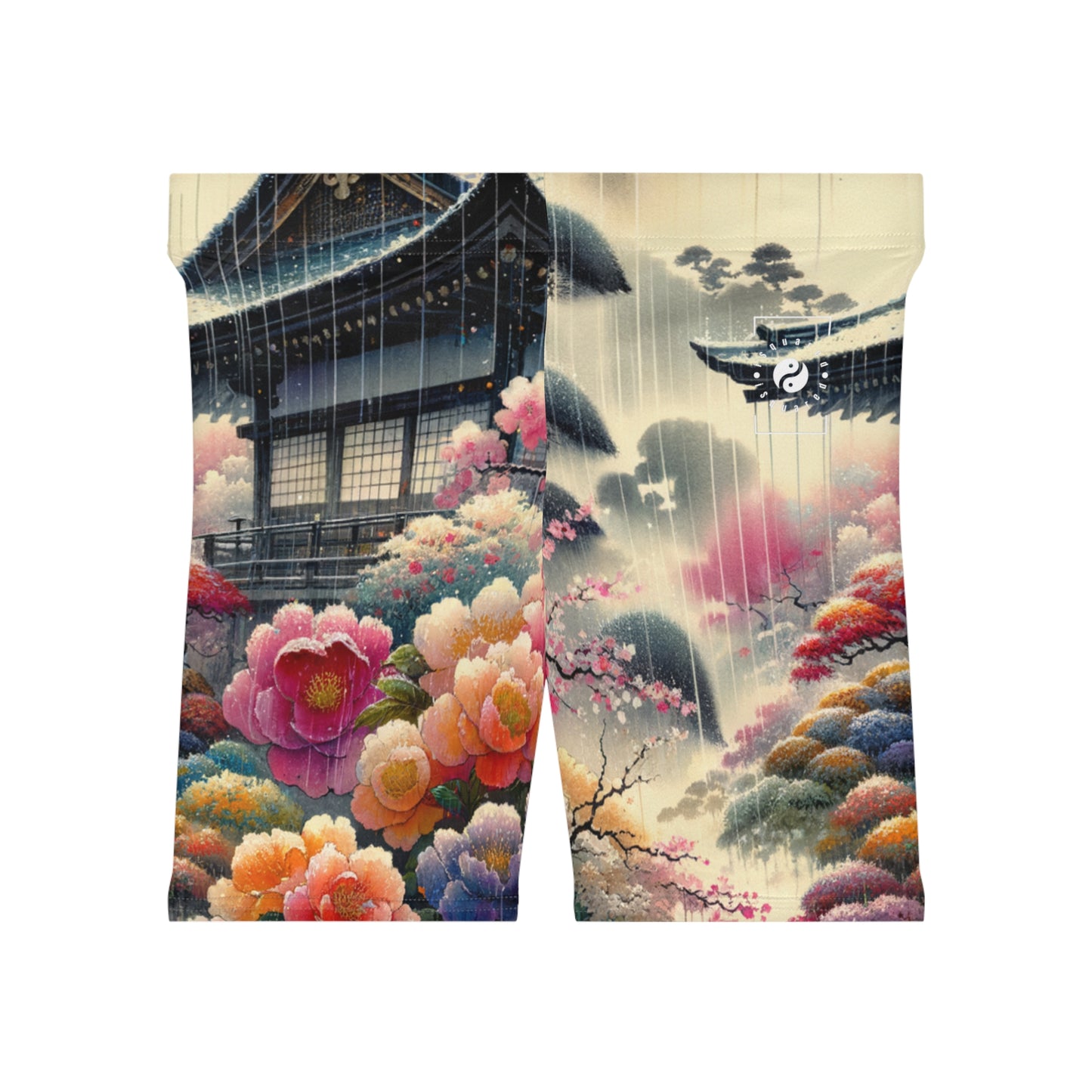 "Rain-drenched Sakura Spectrum" - Hot Yoga Short