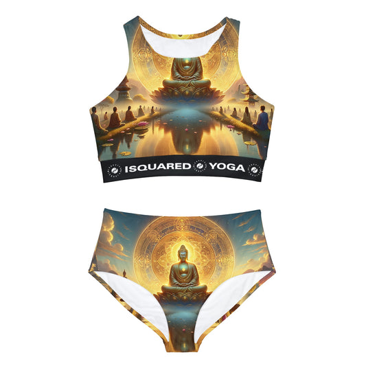 "Serenity in Transience: Illuminations of the Heart Sutra" - Hot Yoga Bikini Set