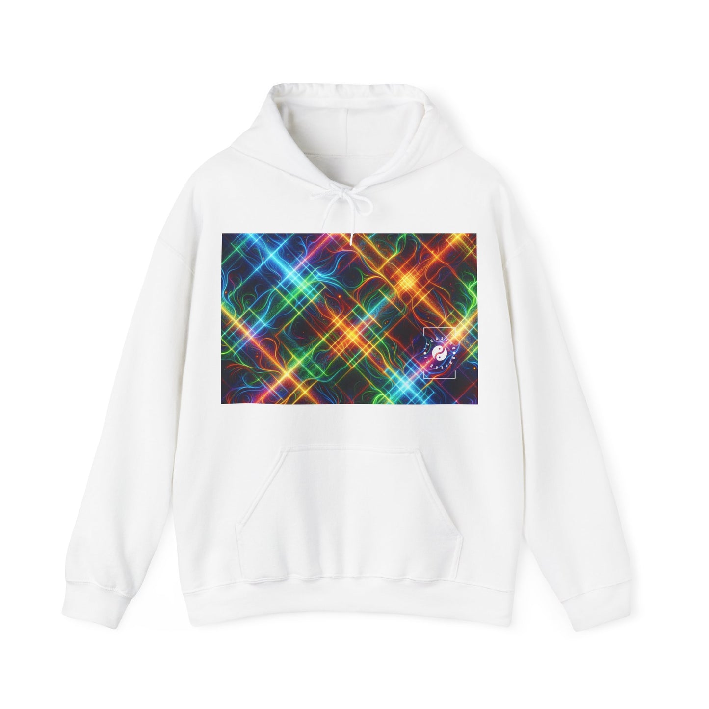 "Neon Plaid Luminosity Matrix" - Hoodie