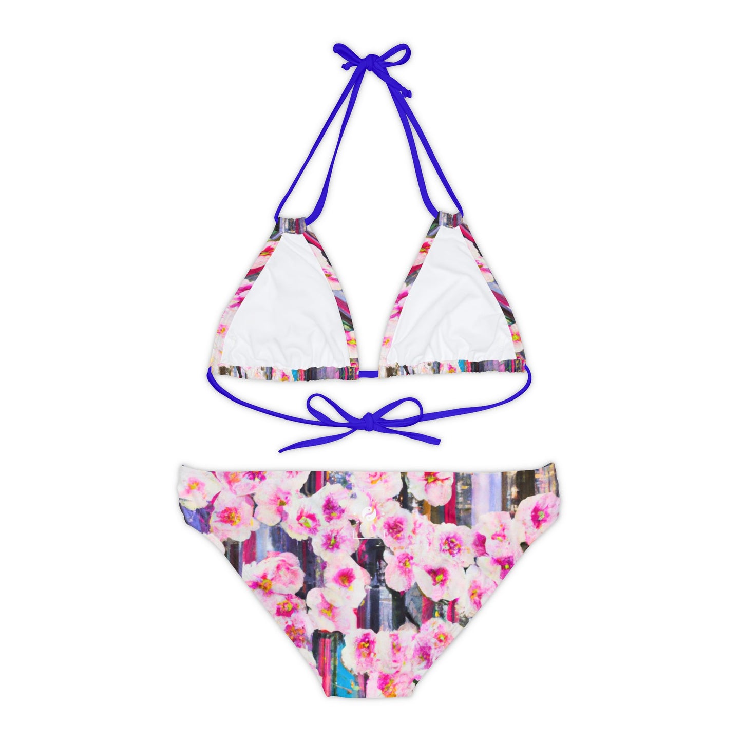 Abstract Bloom 05 - Lace-up Bikini Set