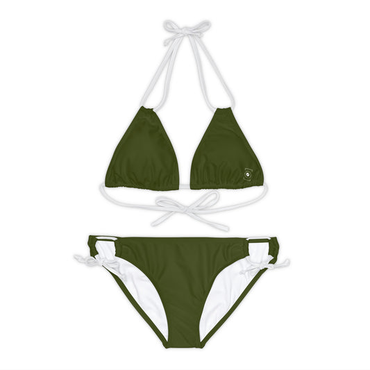 Camo Green - Ensemble bikini à lacets