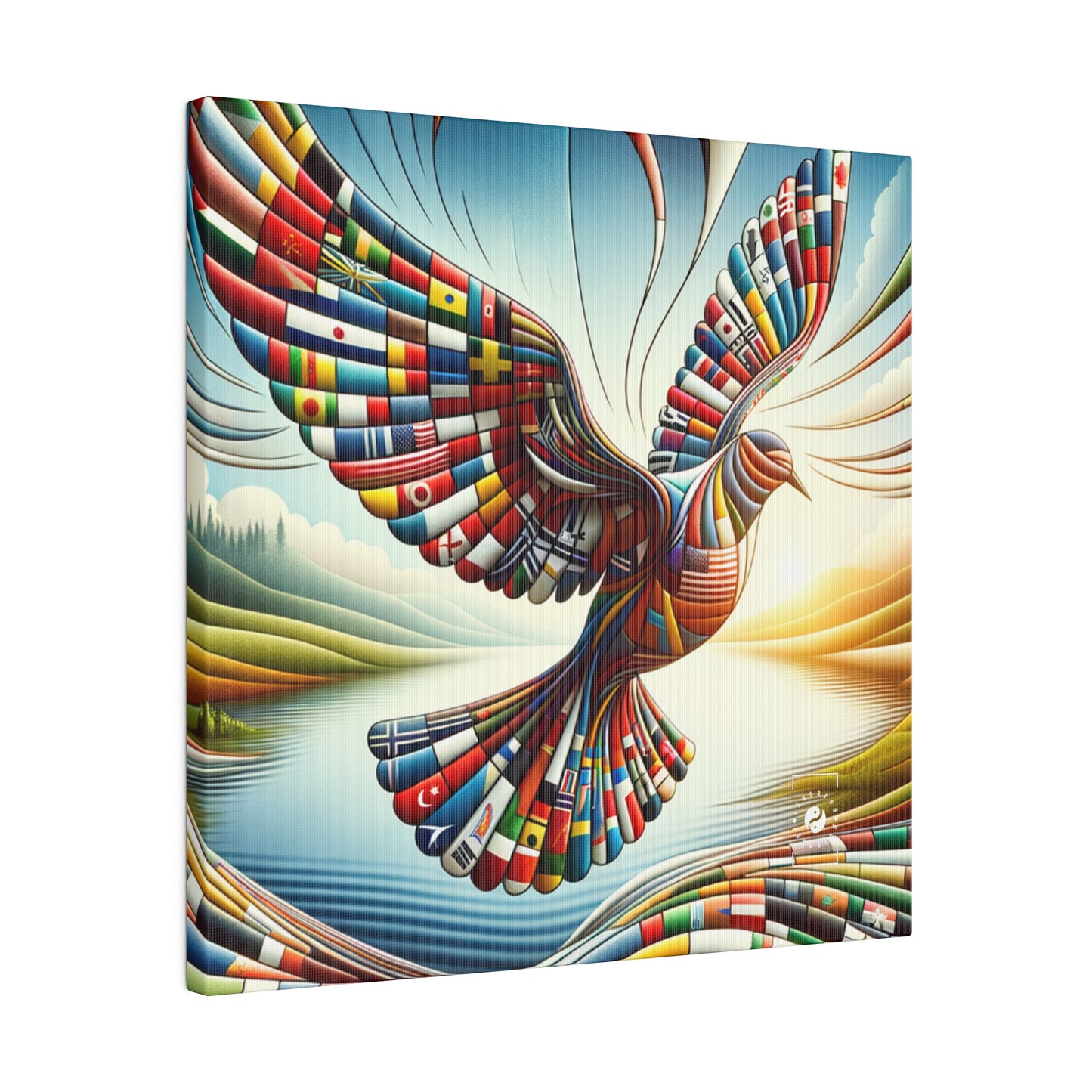 "Global Tapestry of Tranquility" - Art Print Canvas