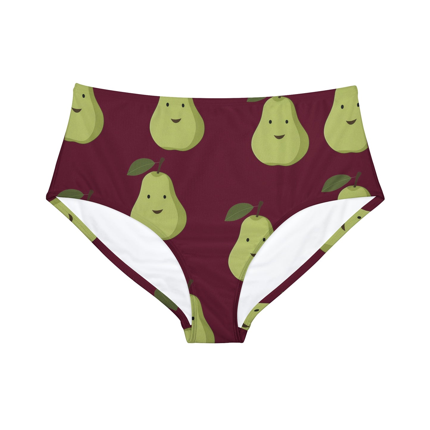 #60182D Deep Siena + Pear - High Waisted Bikini Bottom