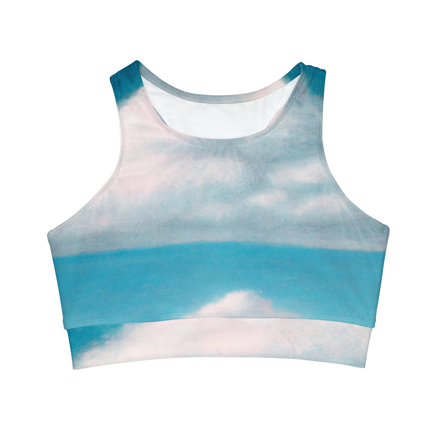 "Cloud Opera Serenity" - High Neck Crop Top