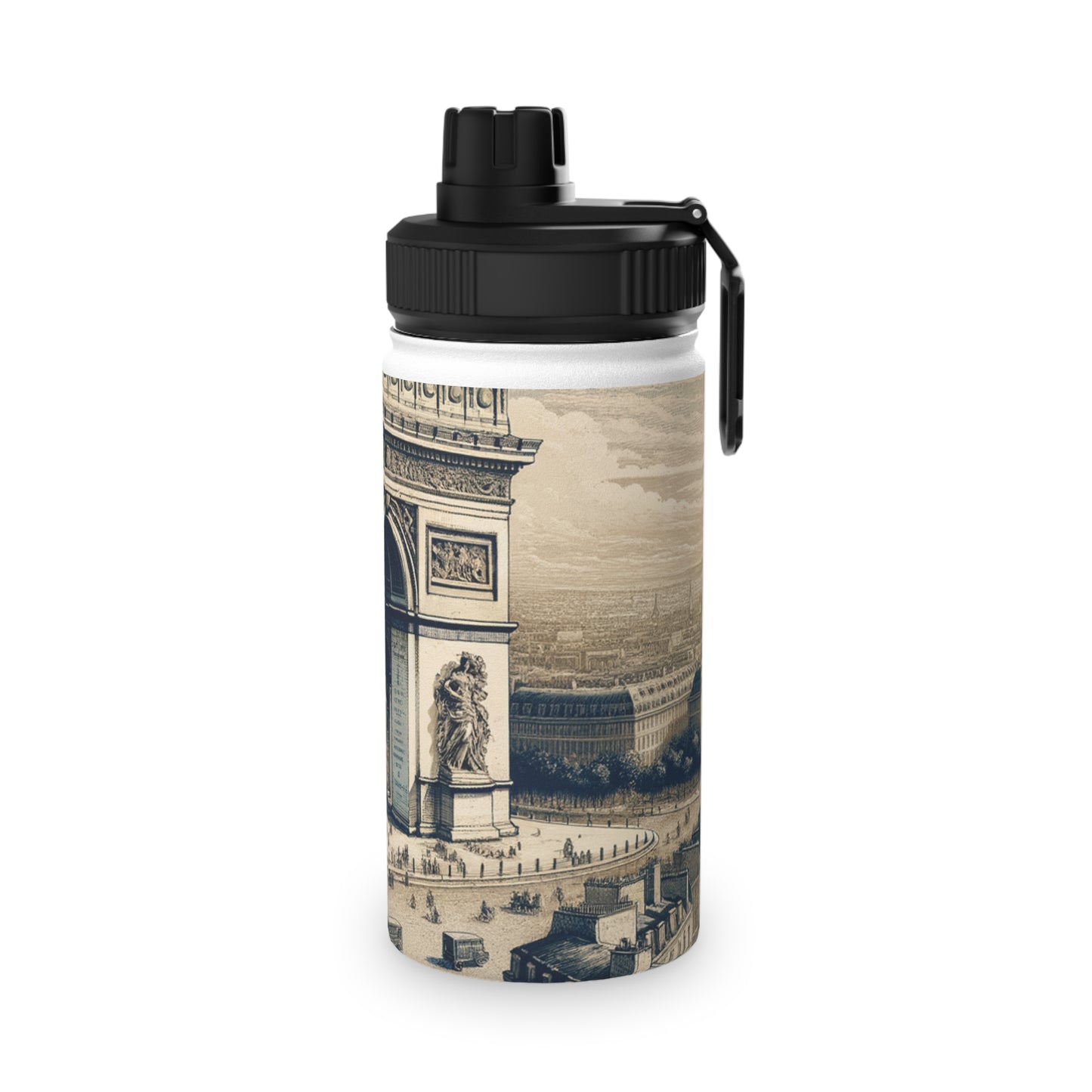 "Majesty of the Arc: A Napoleon Era Portrait" - Sports Water Bottle