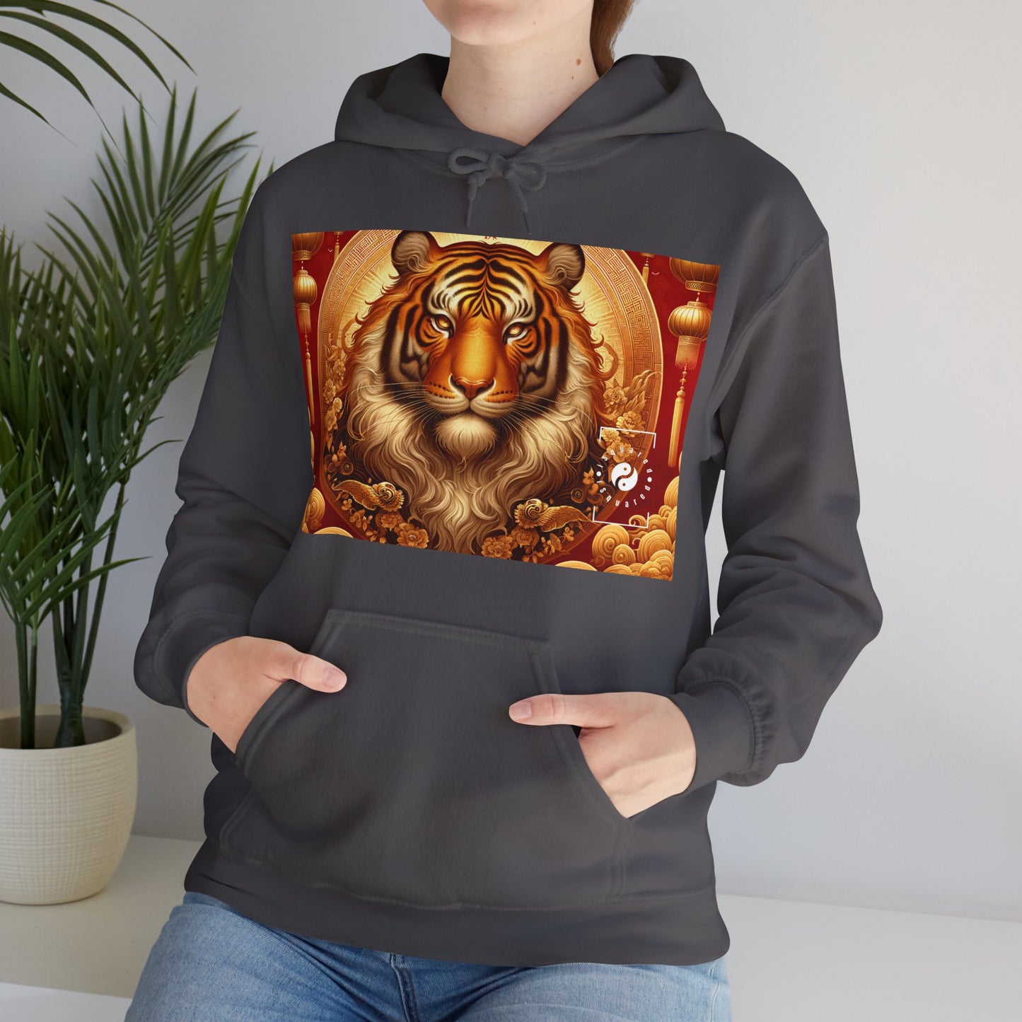 "Golden Majesty: Ascension of the Lunar Tiger" - Hoodie