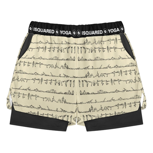 Bikram Pastel - Compression Yoga Shorts