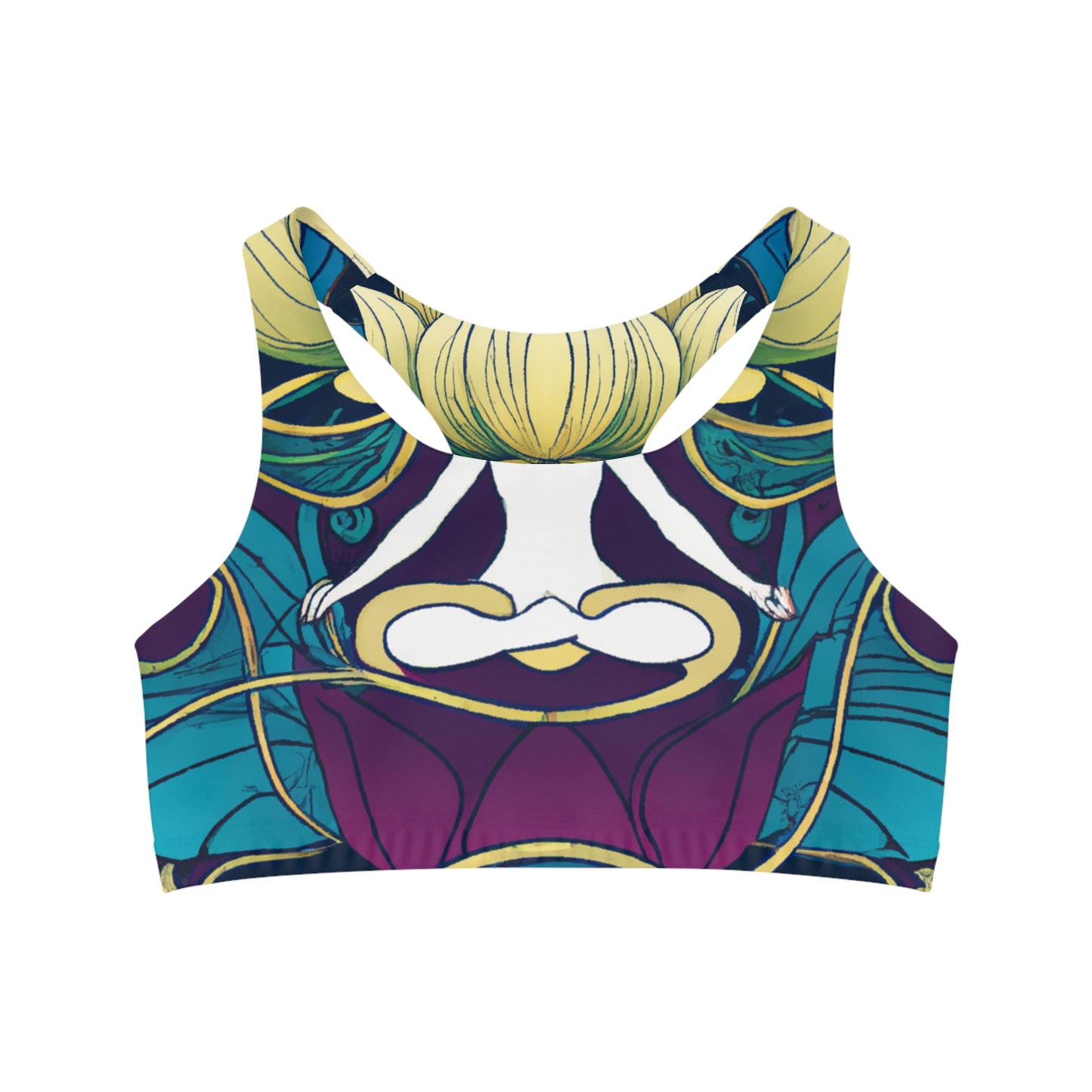 "Lotus Serenity Dance" - Seamless Sports Bra