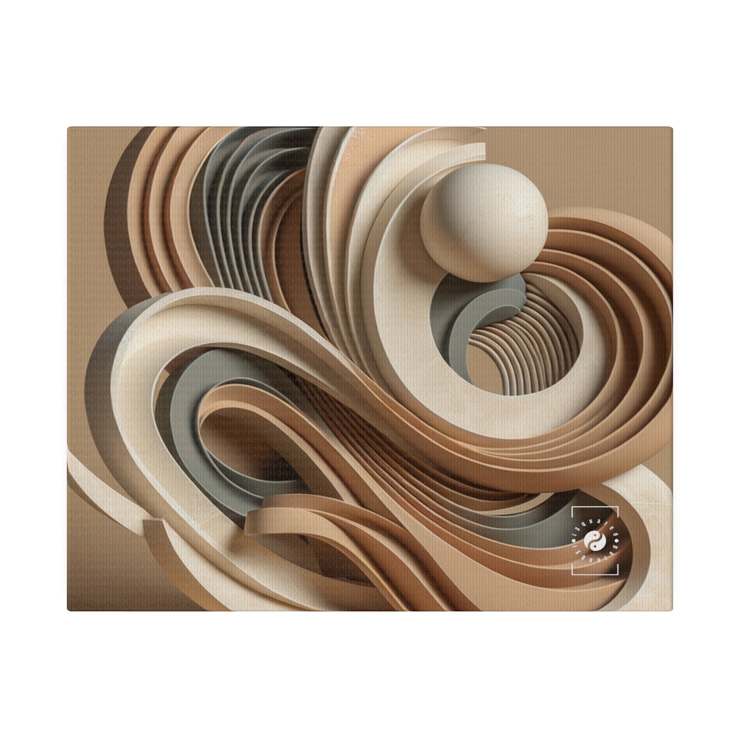 "Hepworth Hues: An Earth Tone Symphony" - Art Print Canvas