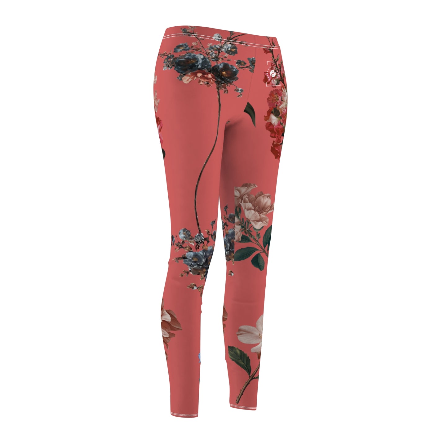 Botanicals on Coral - Casual Leggings