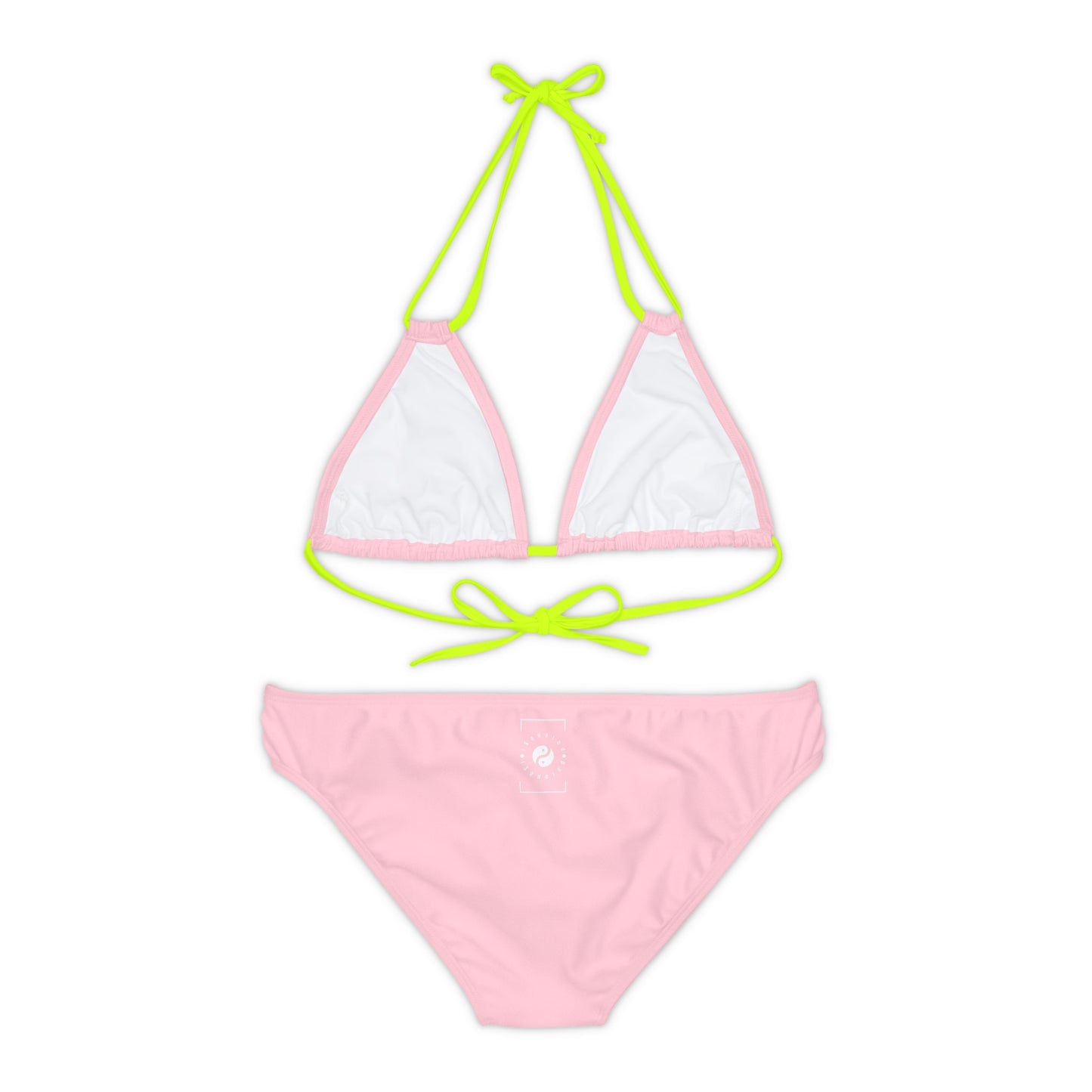 FFCCD4 Light Pink - Lace-up Bikini Set