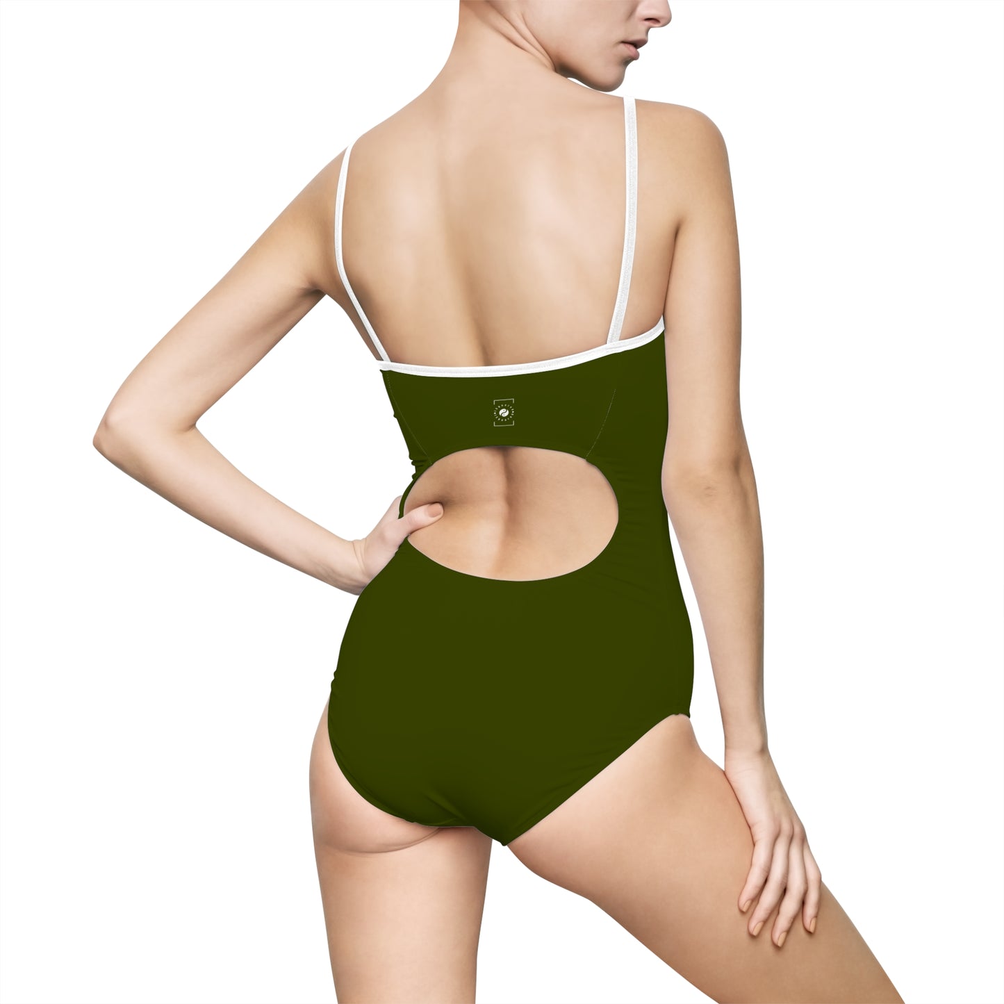 Camo Green - Openback Swimsuit