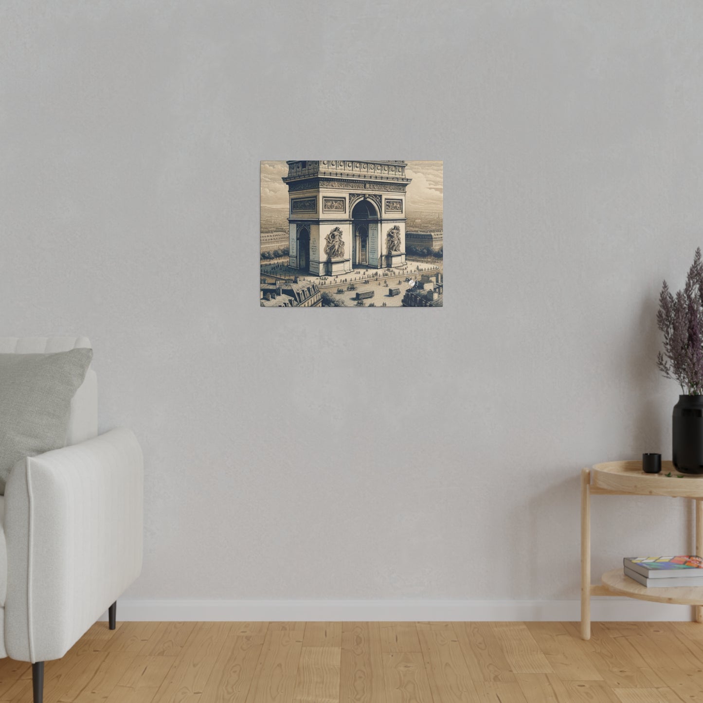 "Majesty of the Arc: A Napoleon Era Portrait" - Art Print Canvas