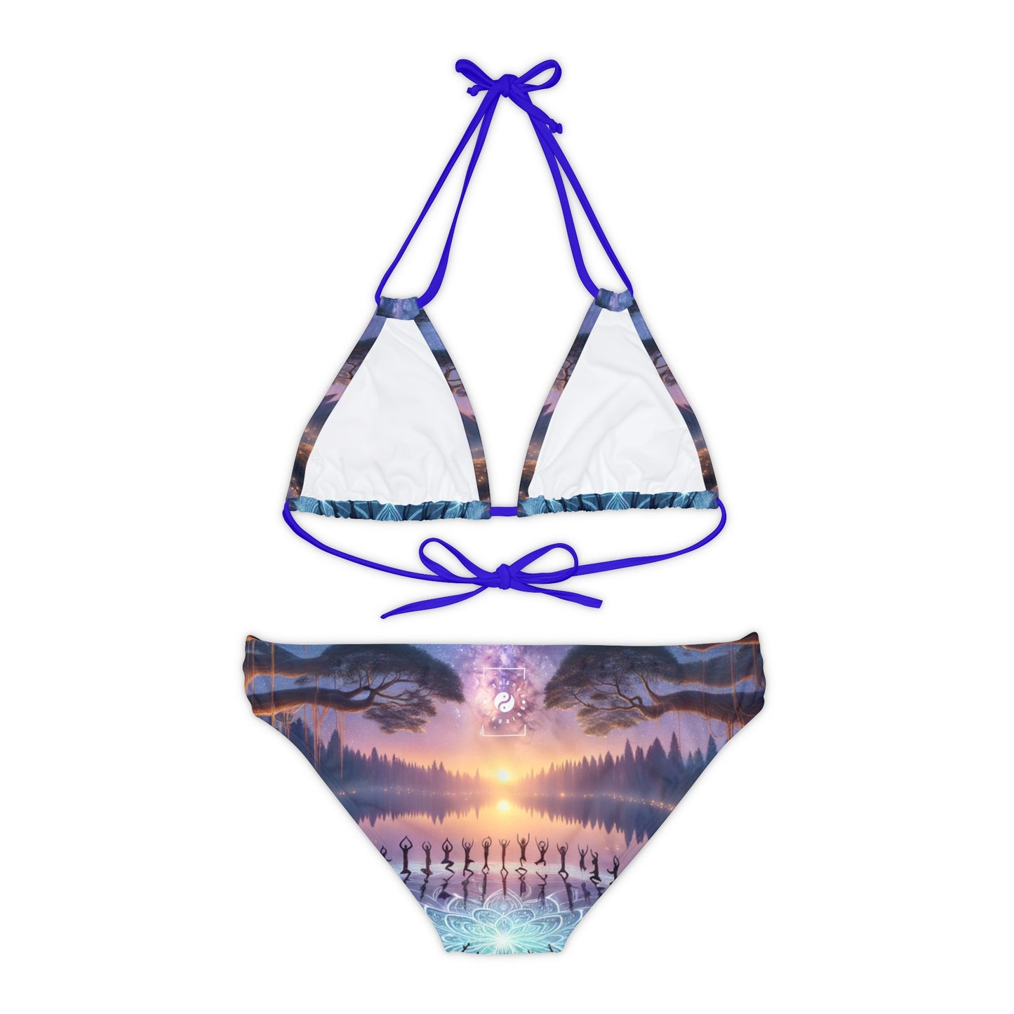 "Celestial Serenity: Mandala's Reflection" - Lace-up Bikini Set