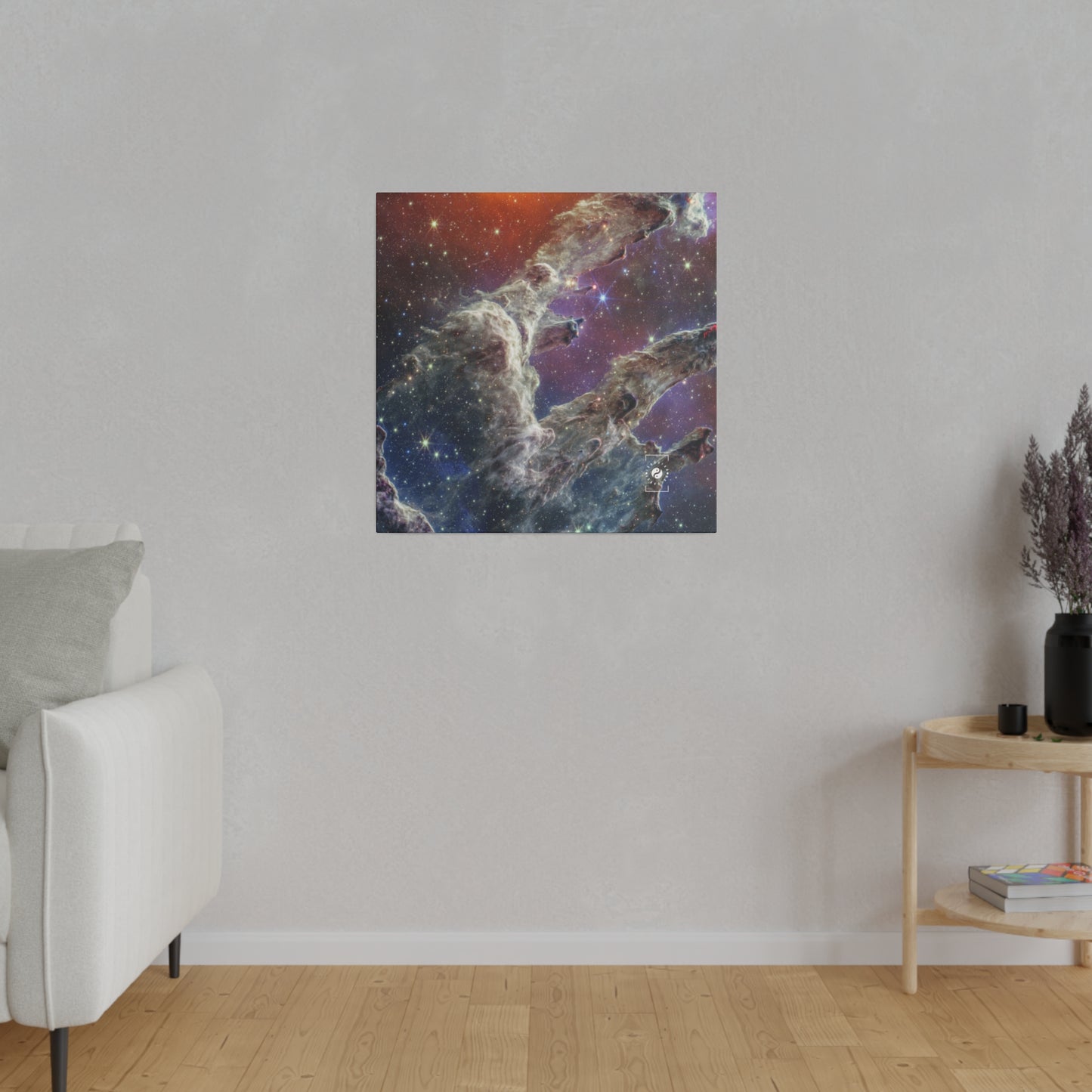 Pillars of Creation (NIRCam and MIRI Composite Image) - JWST Collection - Art Print Canvas