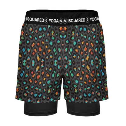 Wild Leopards - Compression Yoga Shorts