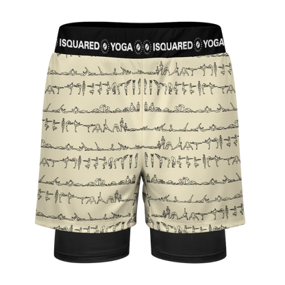 Bikram Pastel - Compression Yoga Shorts