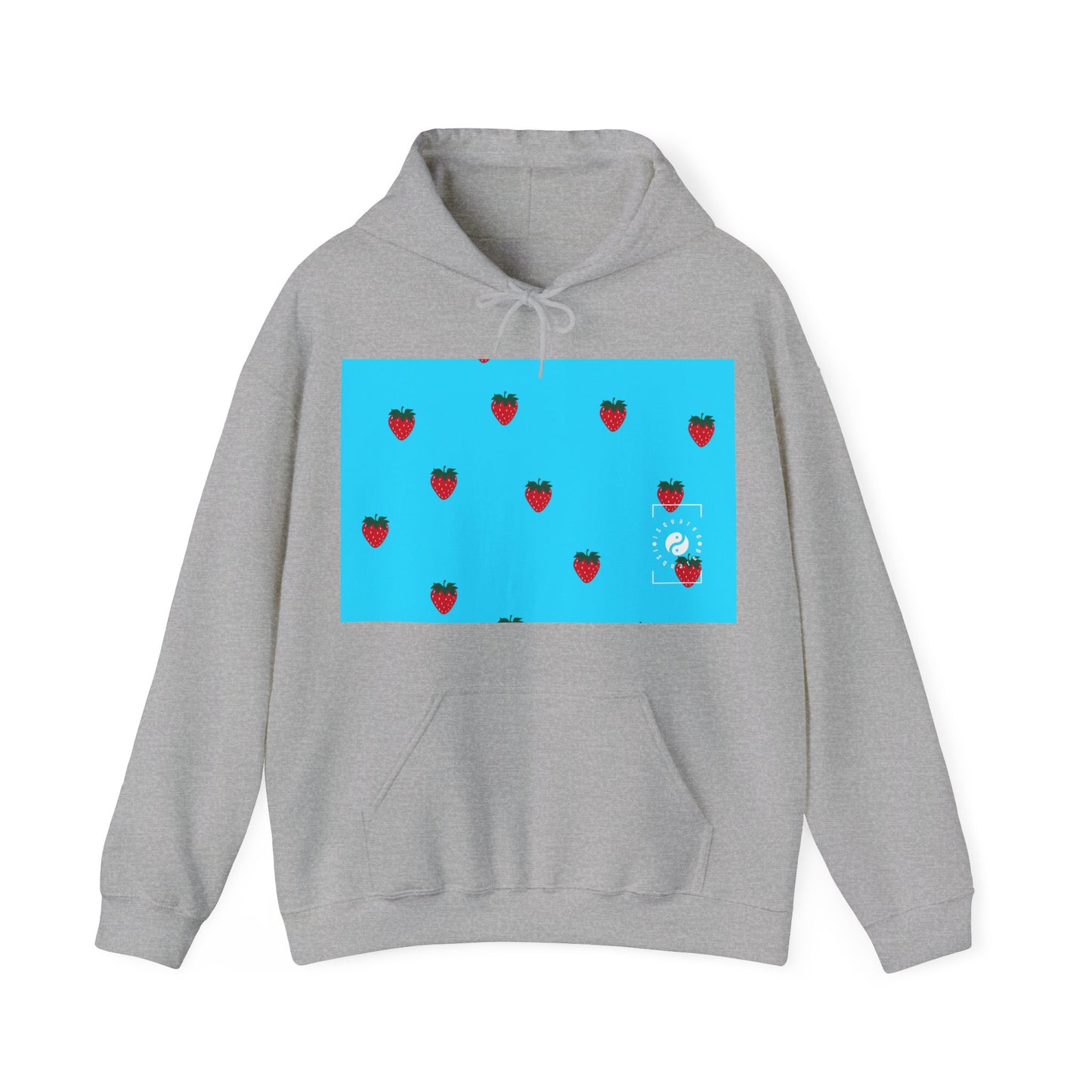 #22DEFF Bleu clair + Fraise - Sweat à capuche