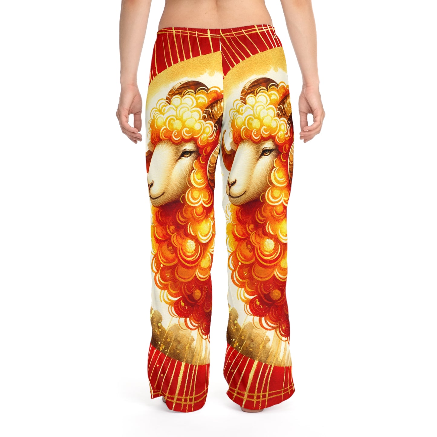 "Auspicious Gold of Divine Ewe: A Lunar New Year Revelry" - Women lounge pants