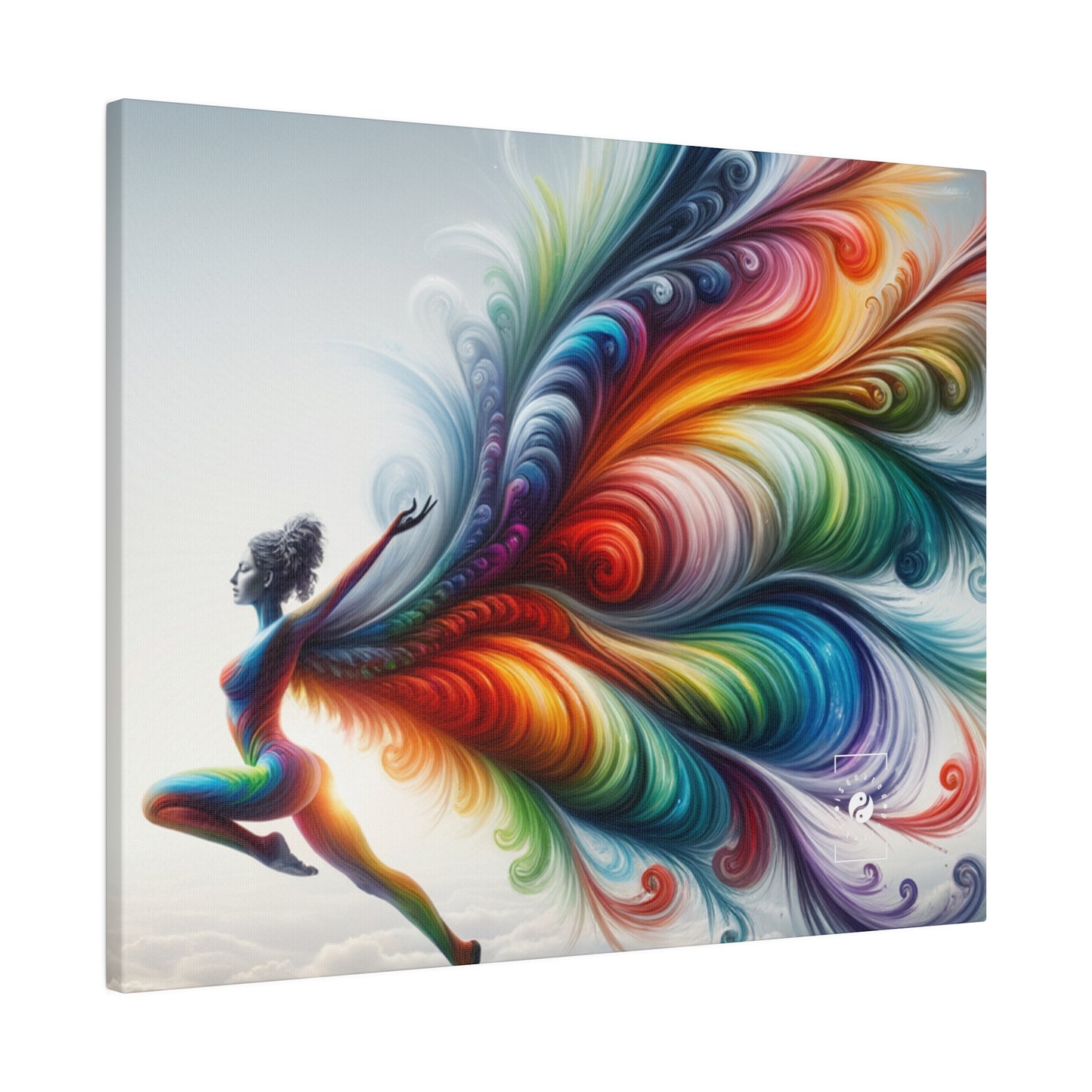 "Yogini's Rainbow Flight" - Art Print Canvas