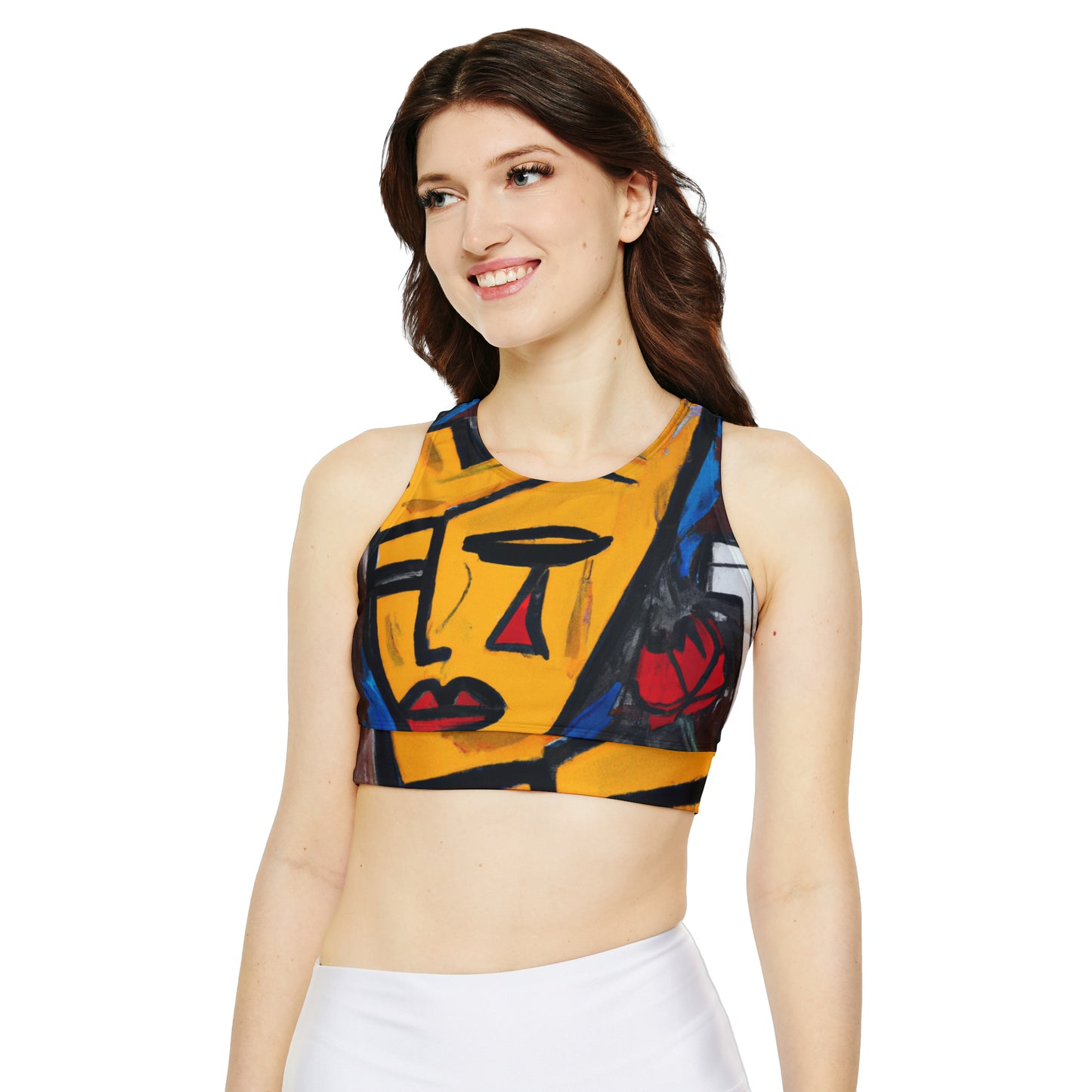 Urban Soul Hieroglyphics - Soutien-gorge de sport doublé et rembourré