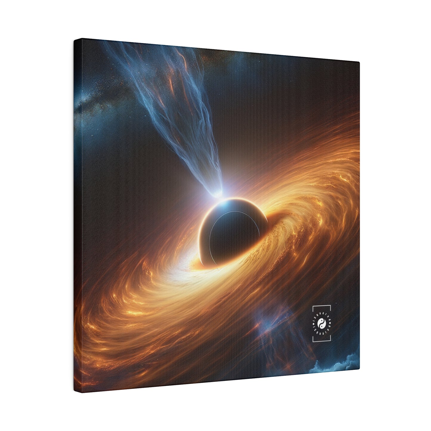 "Discs of Illumination: Black Hole Reverie" - Art Print Canvas