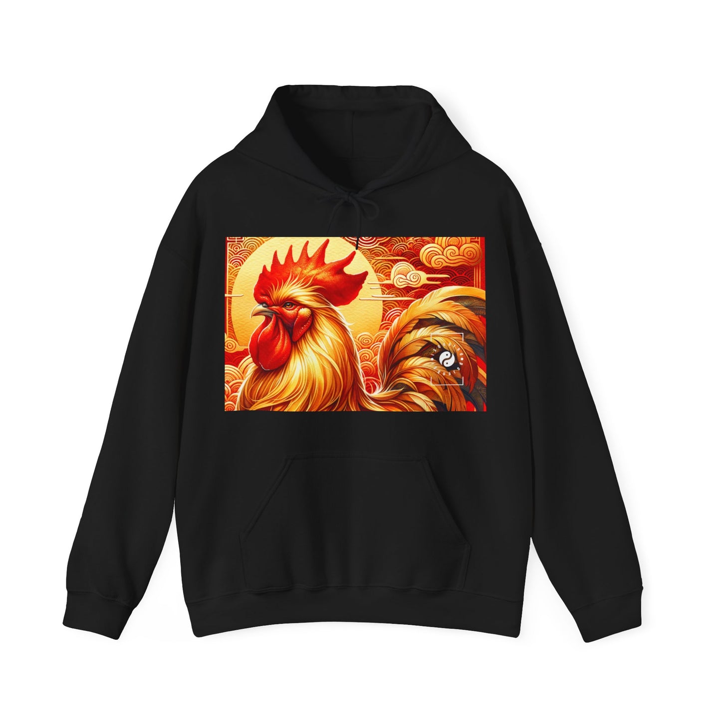 "Crimson Dawn: The Golden Rooster's Rebirth" - Hoodie