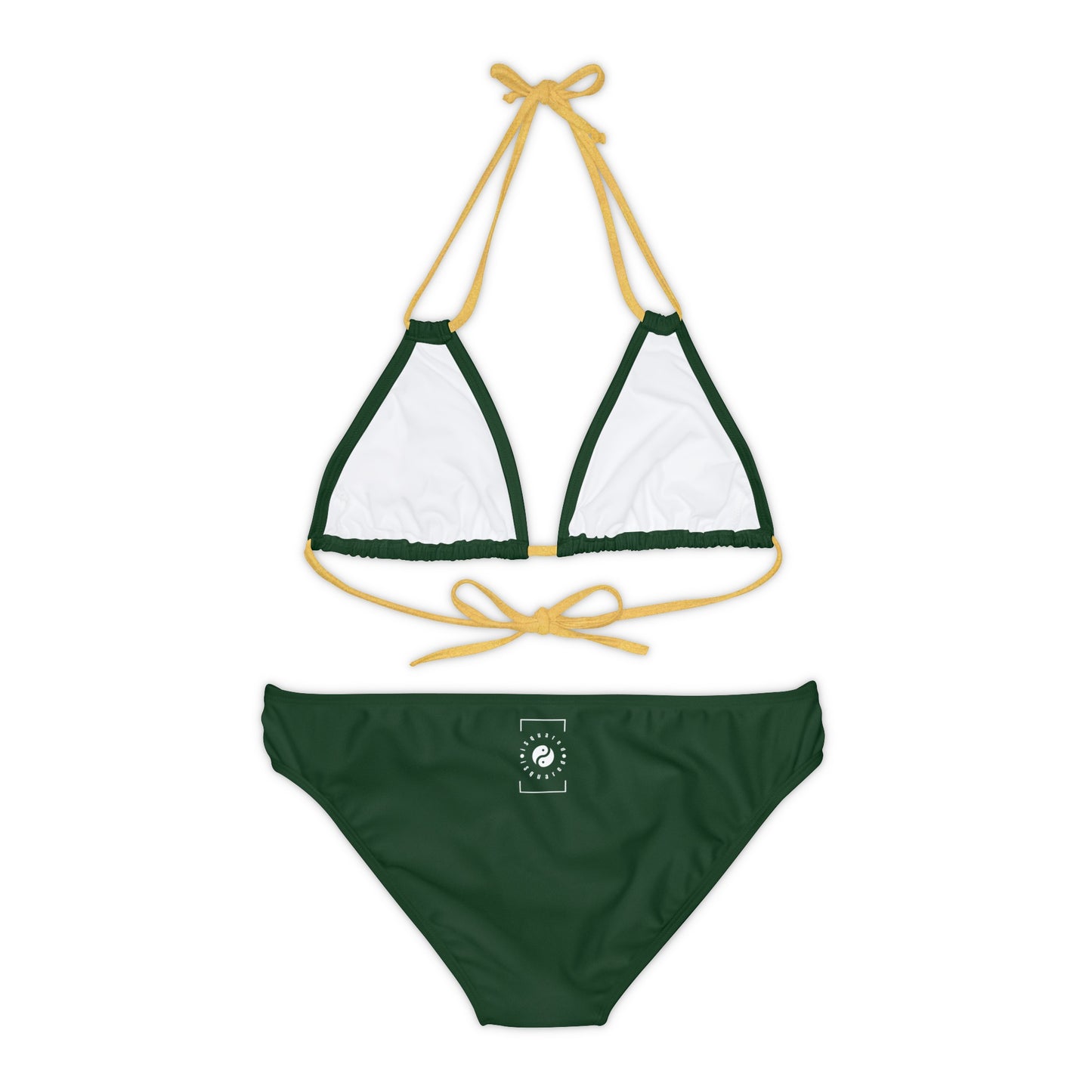 #153B1C Vert Forêt - Ensemble bikini à lacets