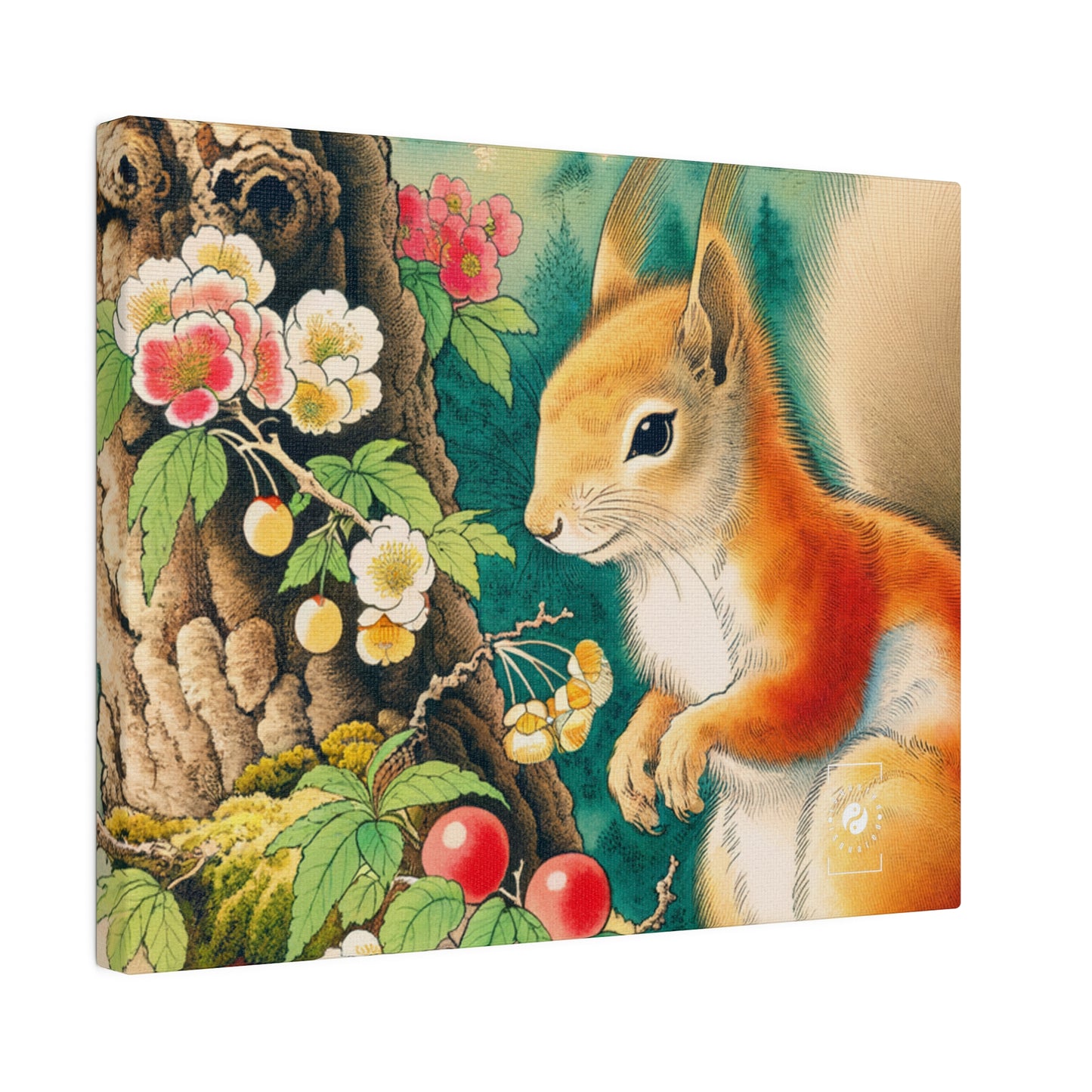 Squirrel's Serenity  - Art Print Canvas